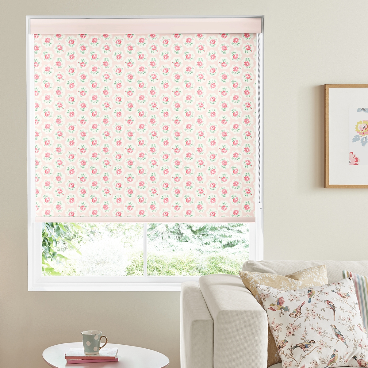 Cath Kidston Roller Blind - Provence Rose Pink