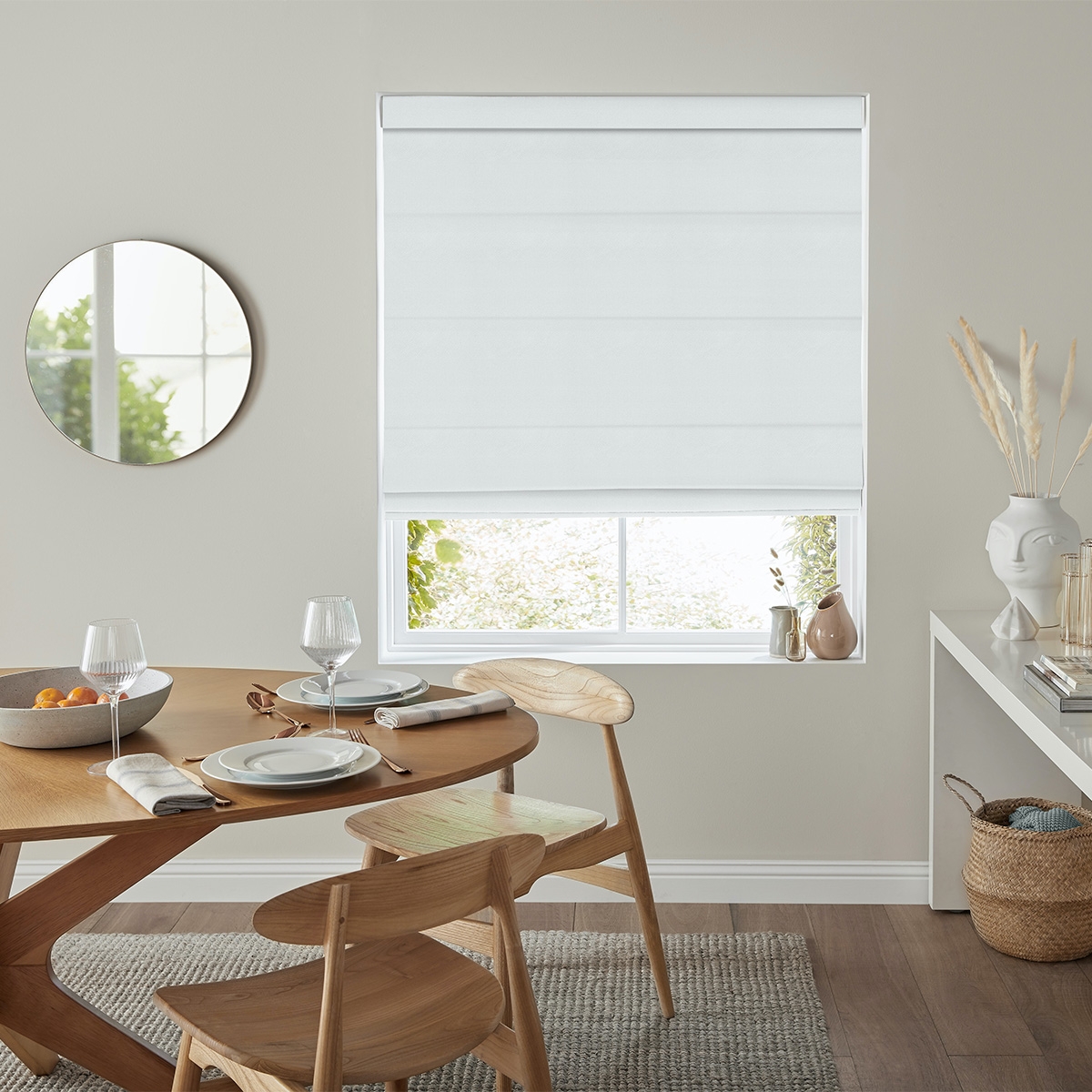 Mina Roman Blind - Silver
