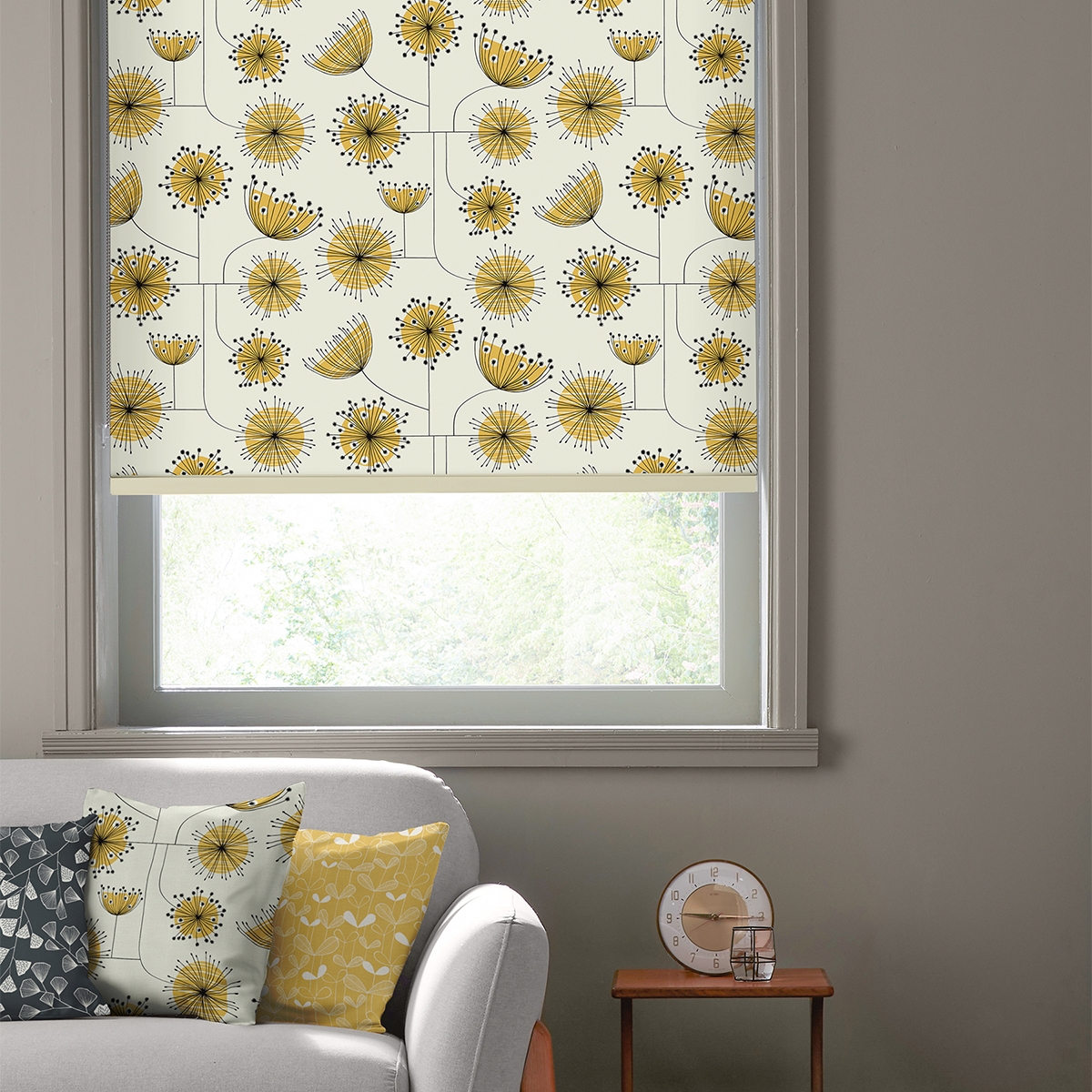 MissPrint Roller Blind - Dandelion Mobile Sunflower Yellow