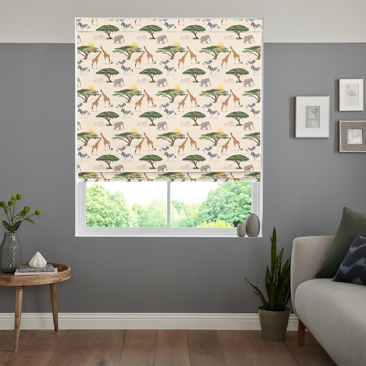 Safari Roman Blind - Multi