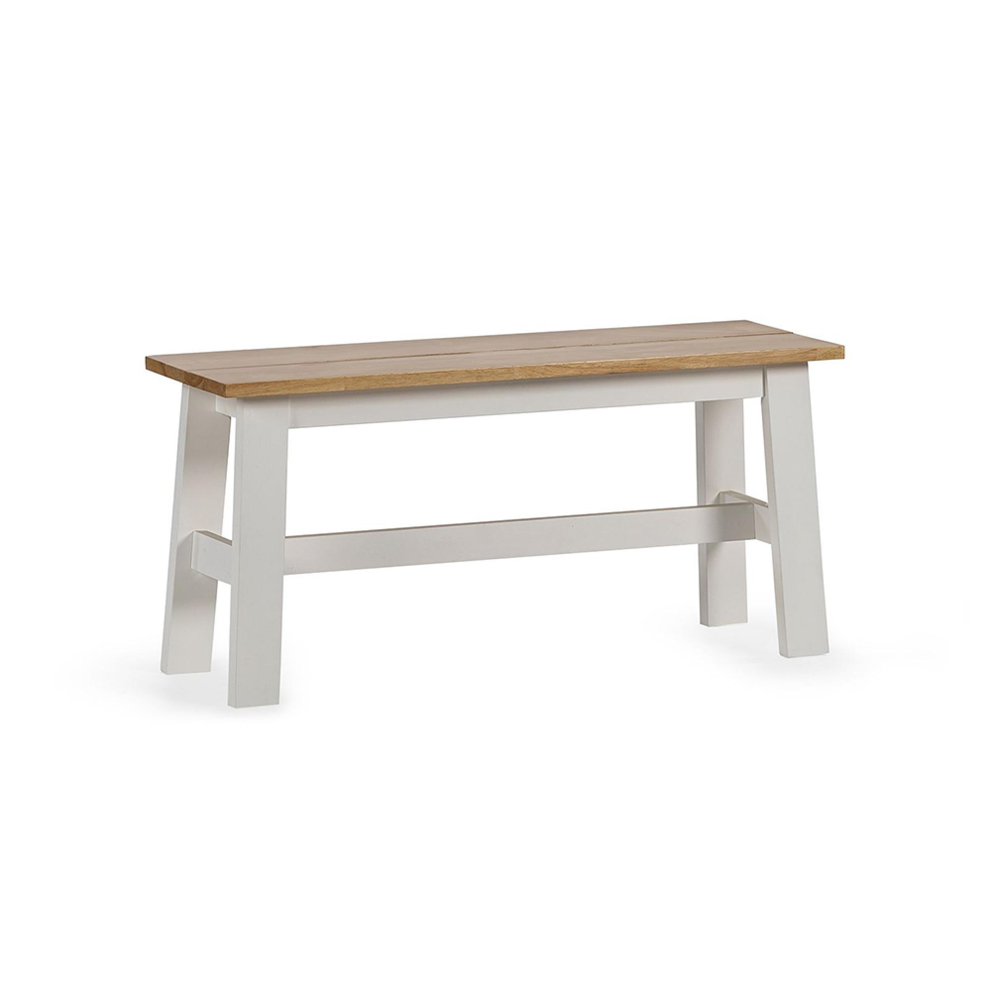 Linwood Dining Bench - Small - White Painted