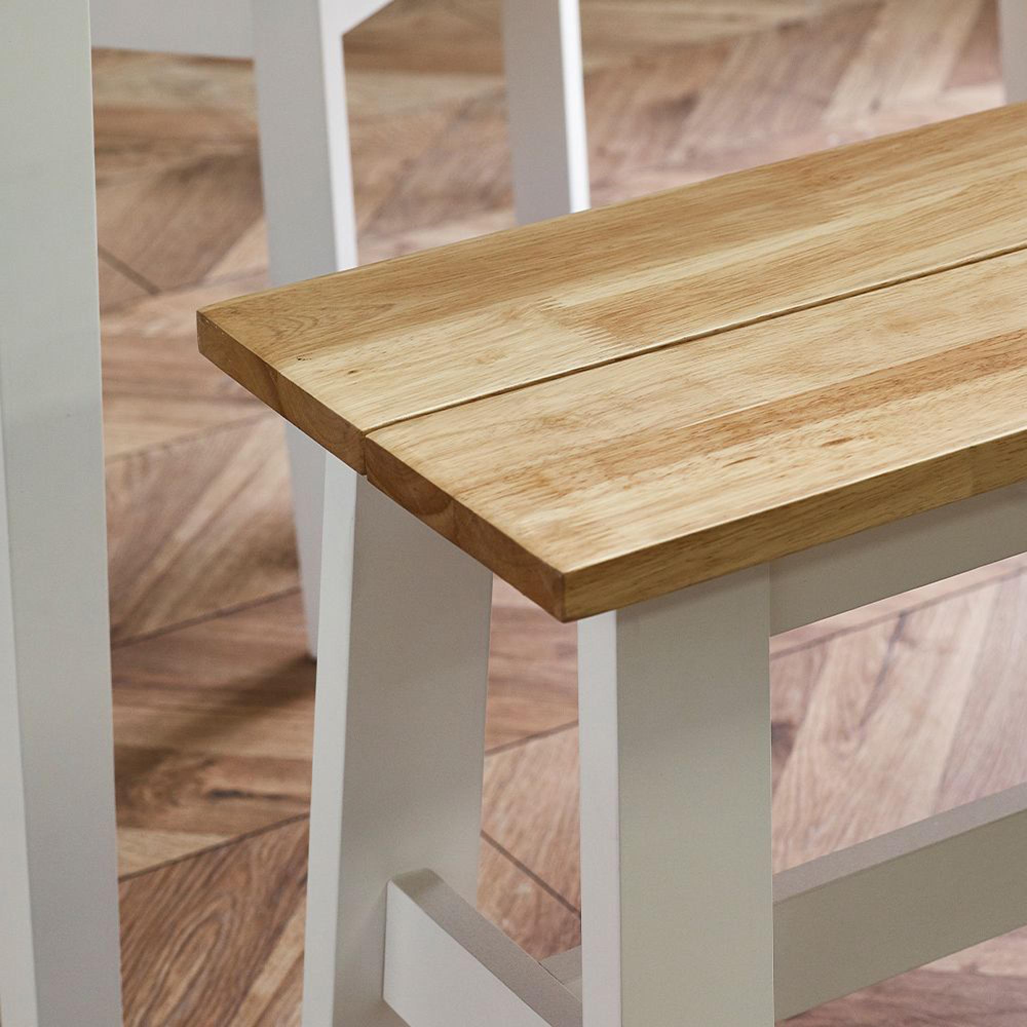 Linwood Dining Bench - Small - White Painted