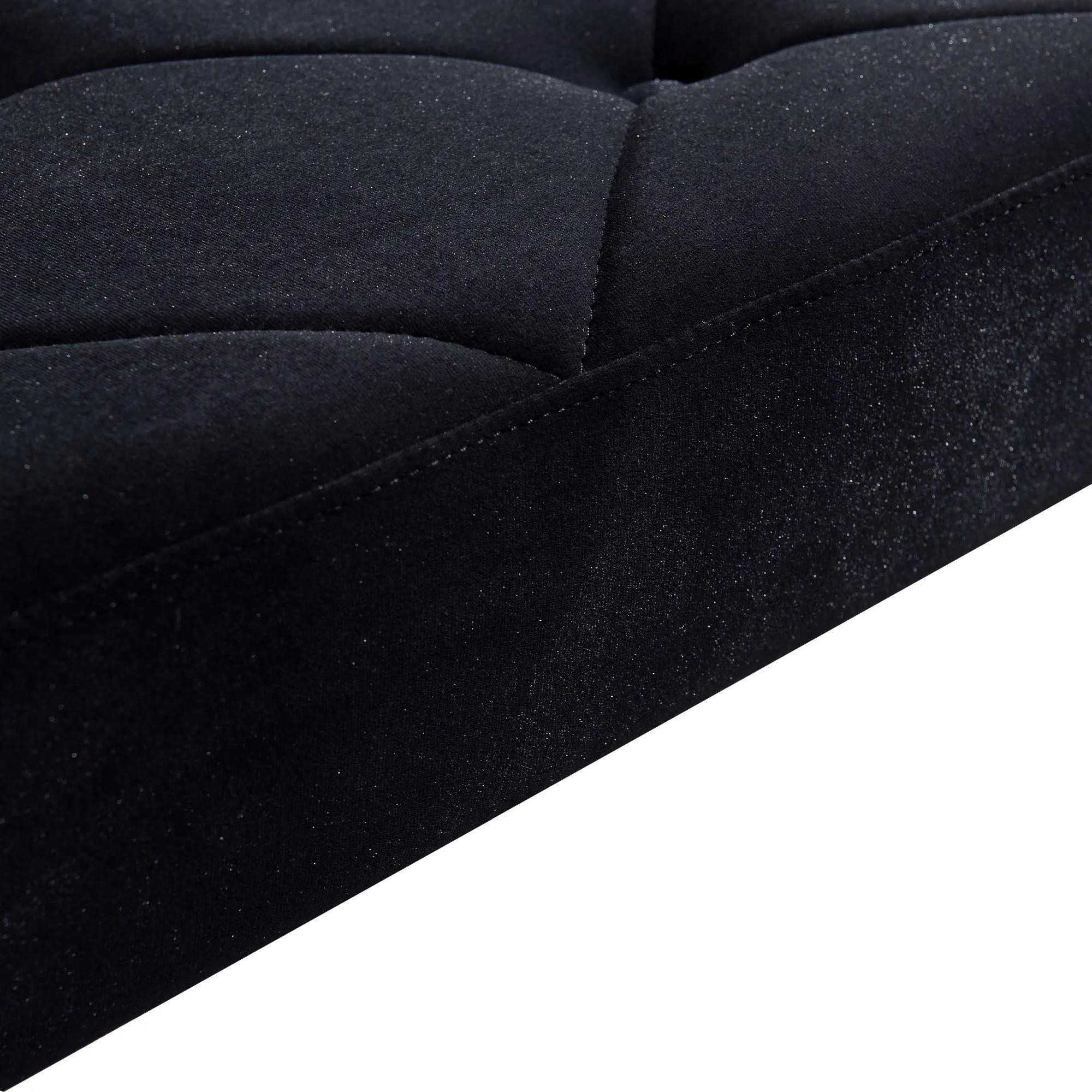 Louis Dining Bench - 170cm - Black Velvet Fabric