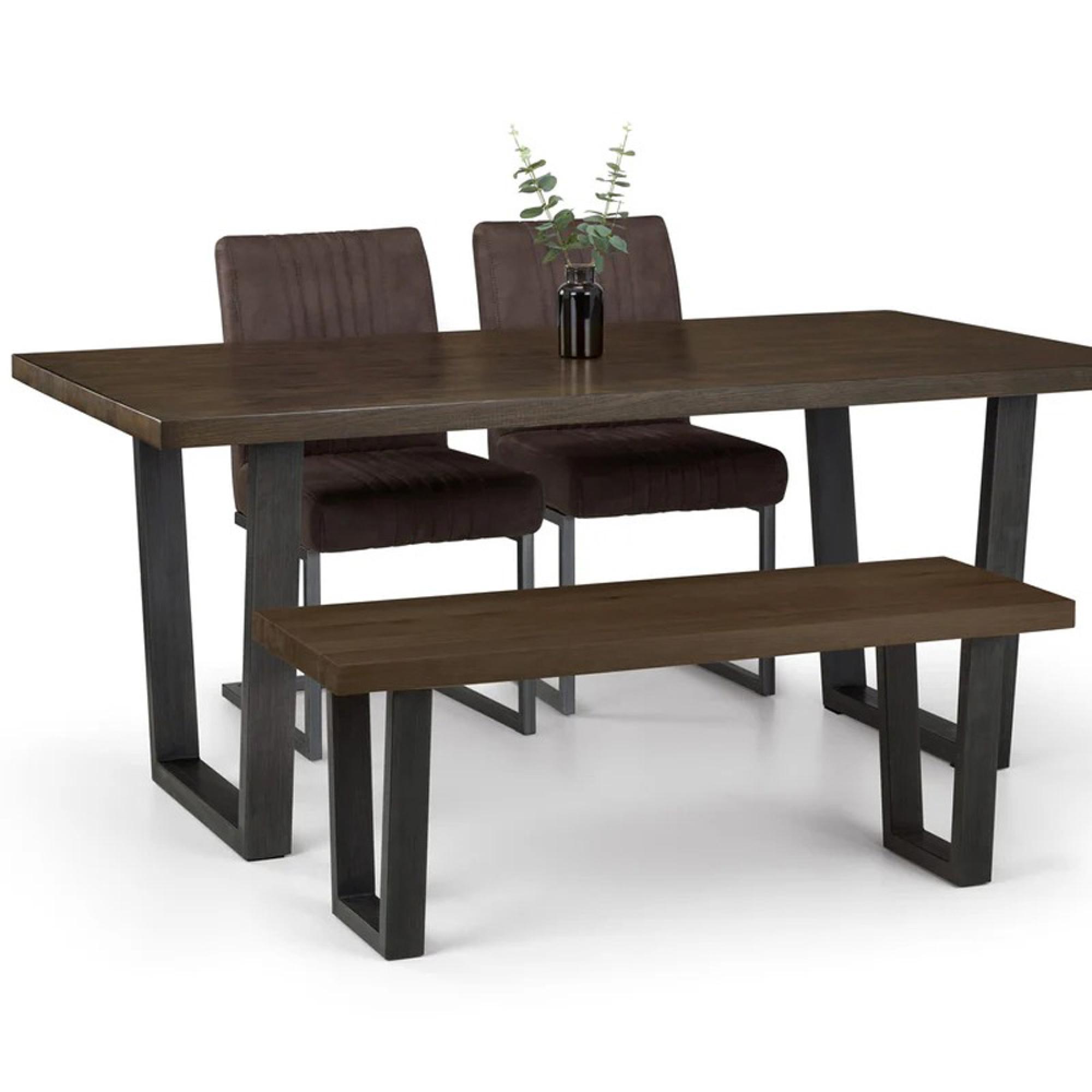 Brooklyn Dining Bench - Dark Oak