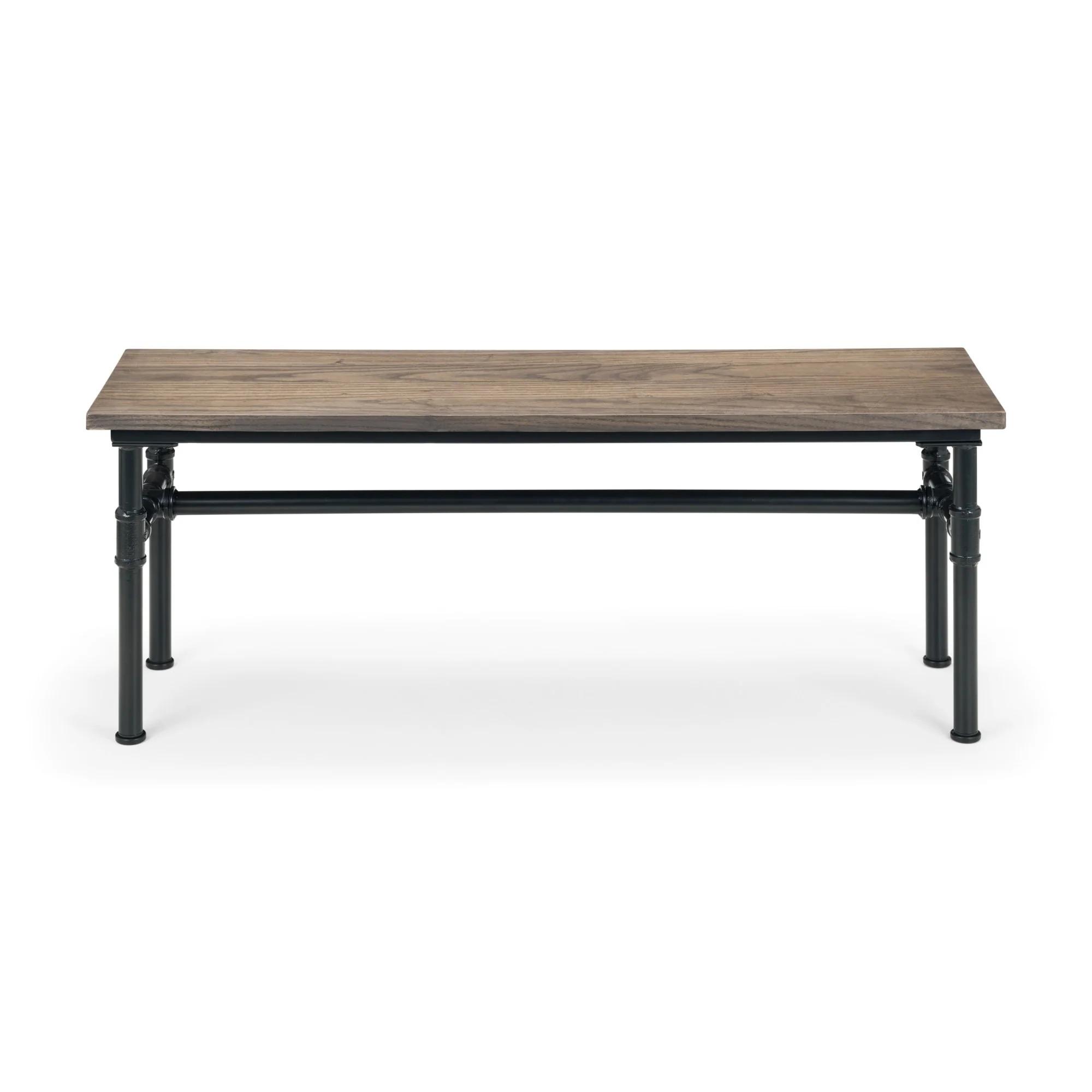 Carnegie Elm Wood Industrial Bench