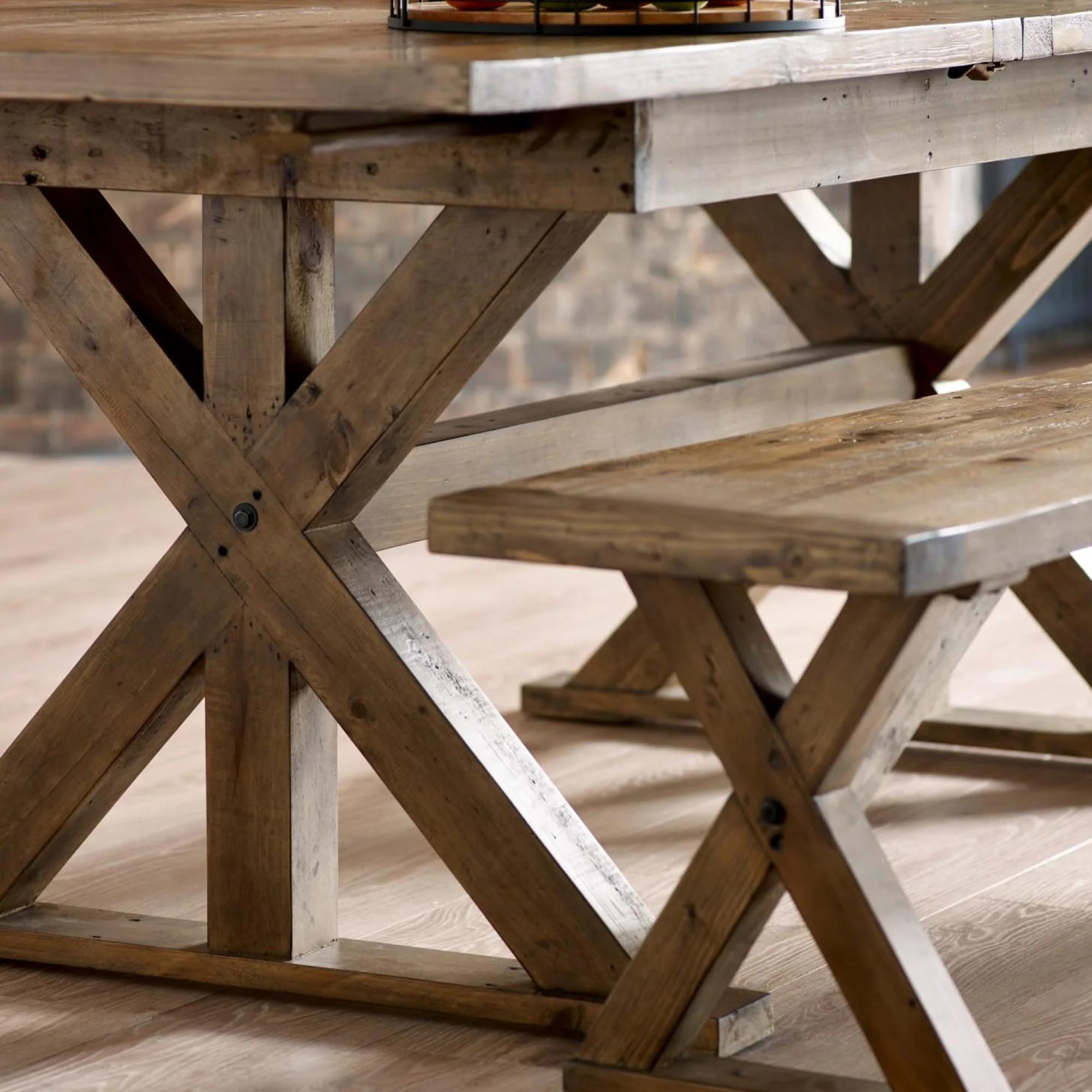 Chatsworth Reclaimed Pine Dining Bench
