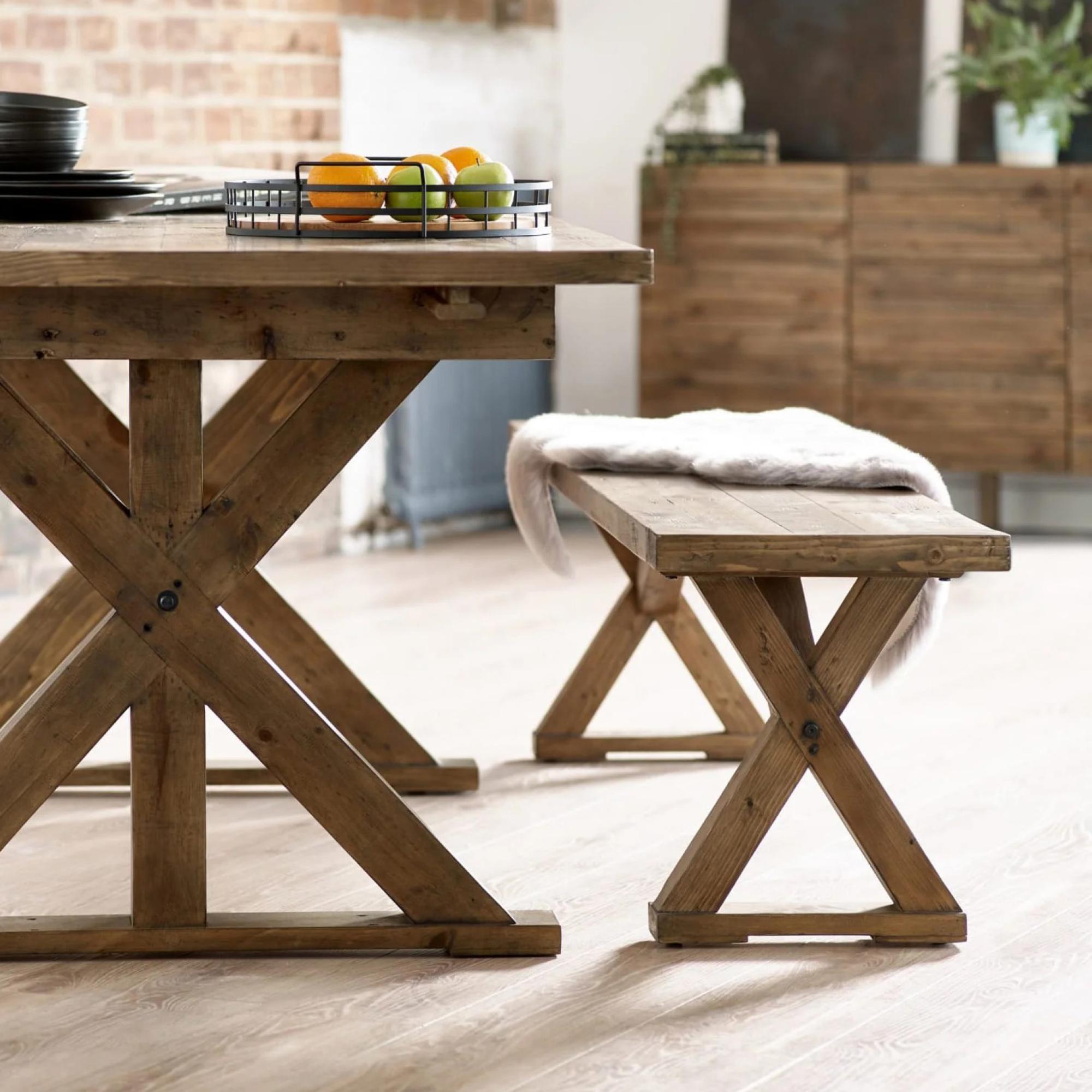 Chatsworth Reclaimed Pine Dining Bench