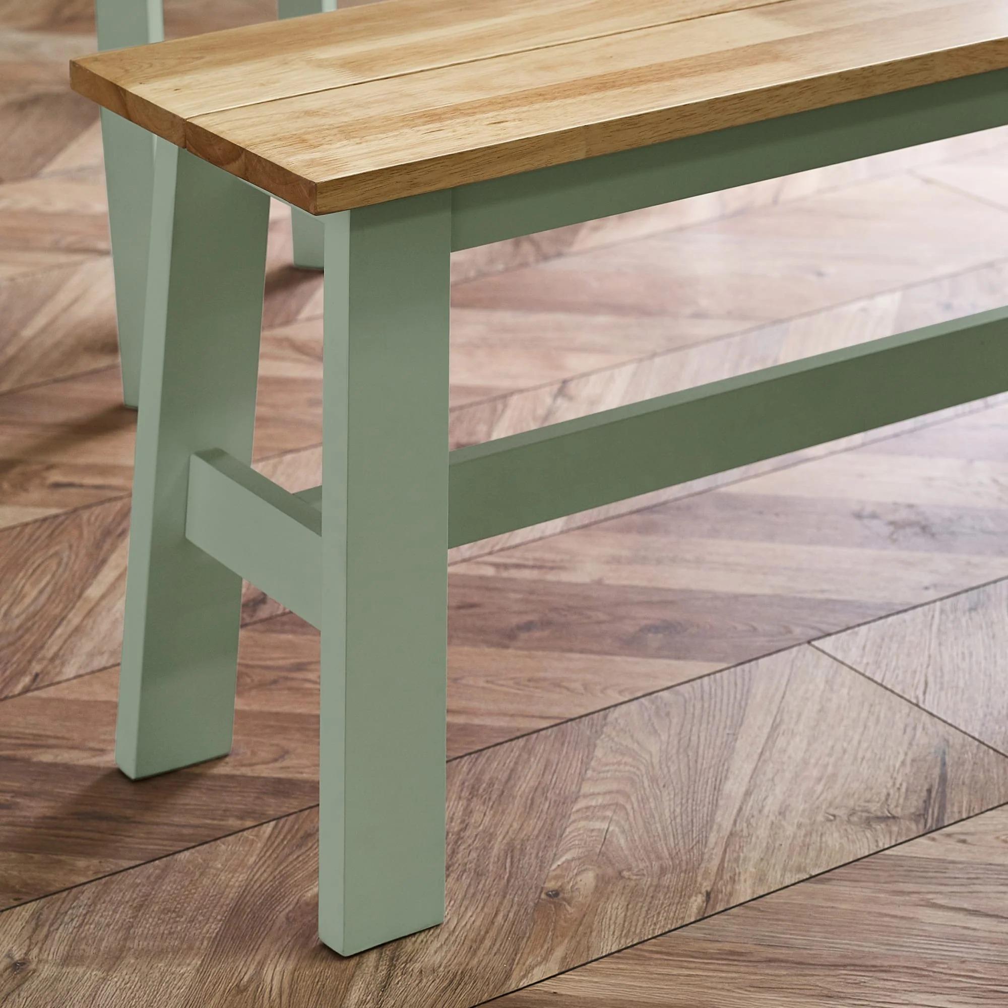 Linwood Sage Green Painted Dining Bench - Small