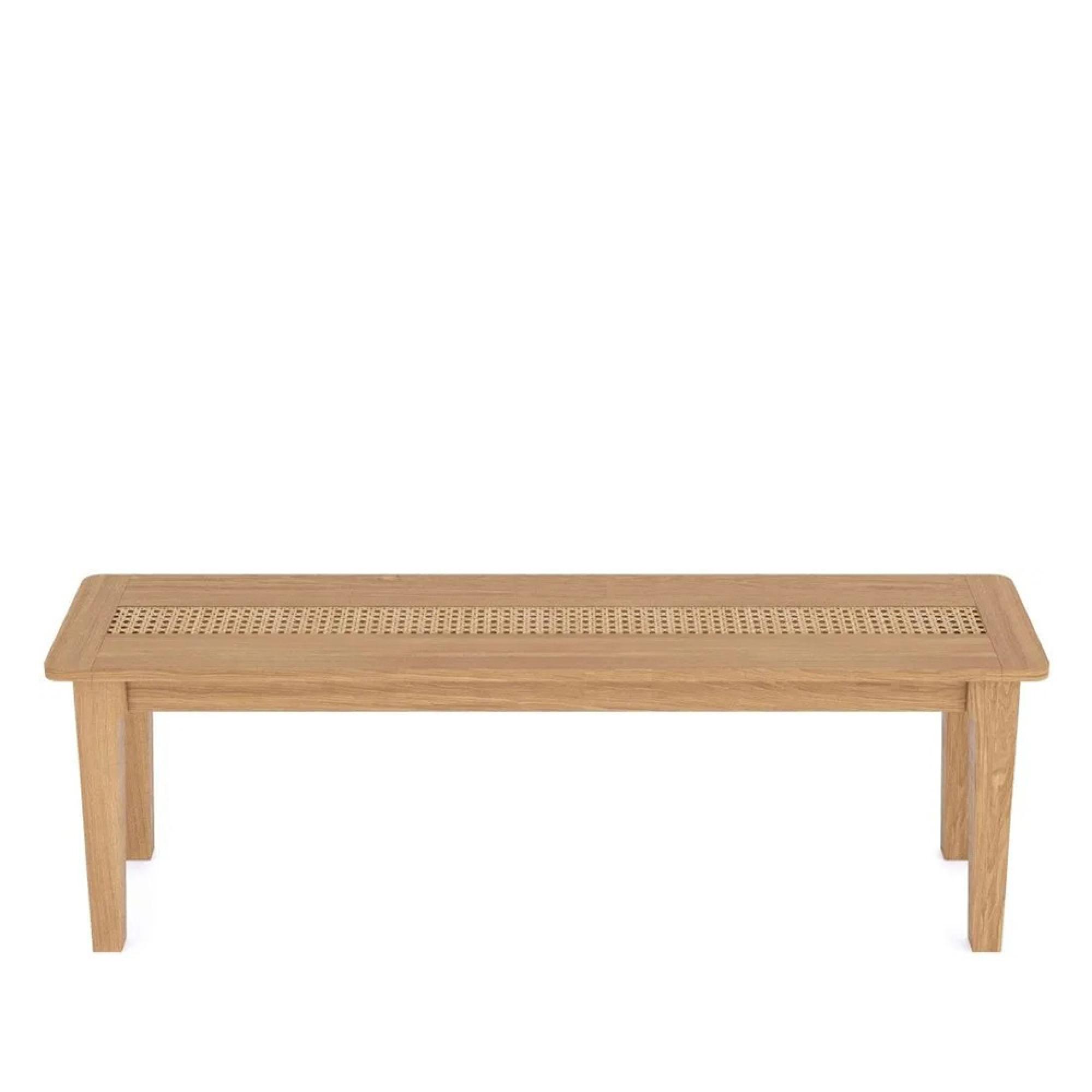 Henley Oak and Rattan Dining Bench