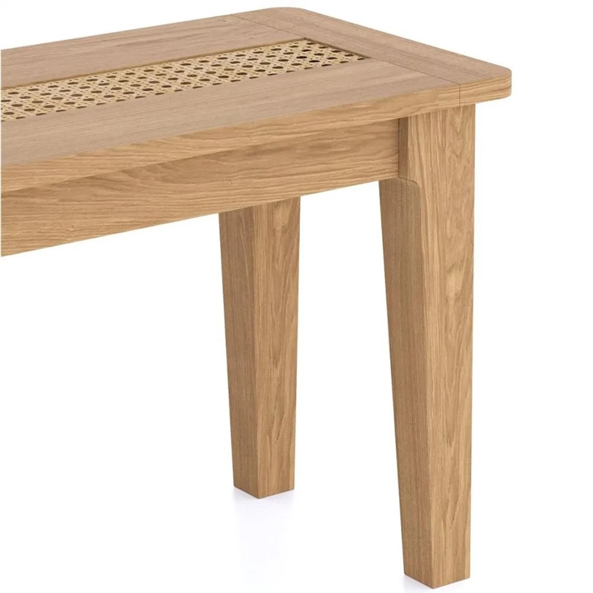 Henley Oak and Rattan Dining Bench