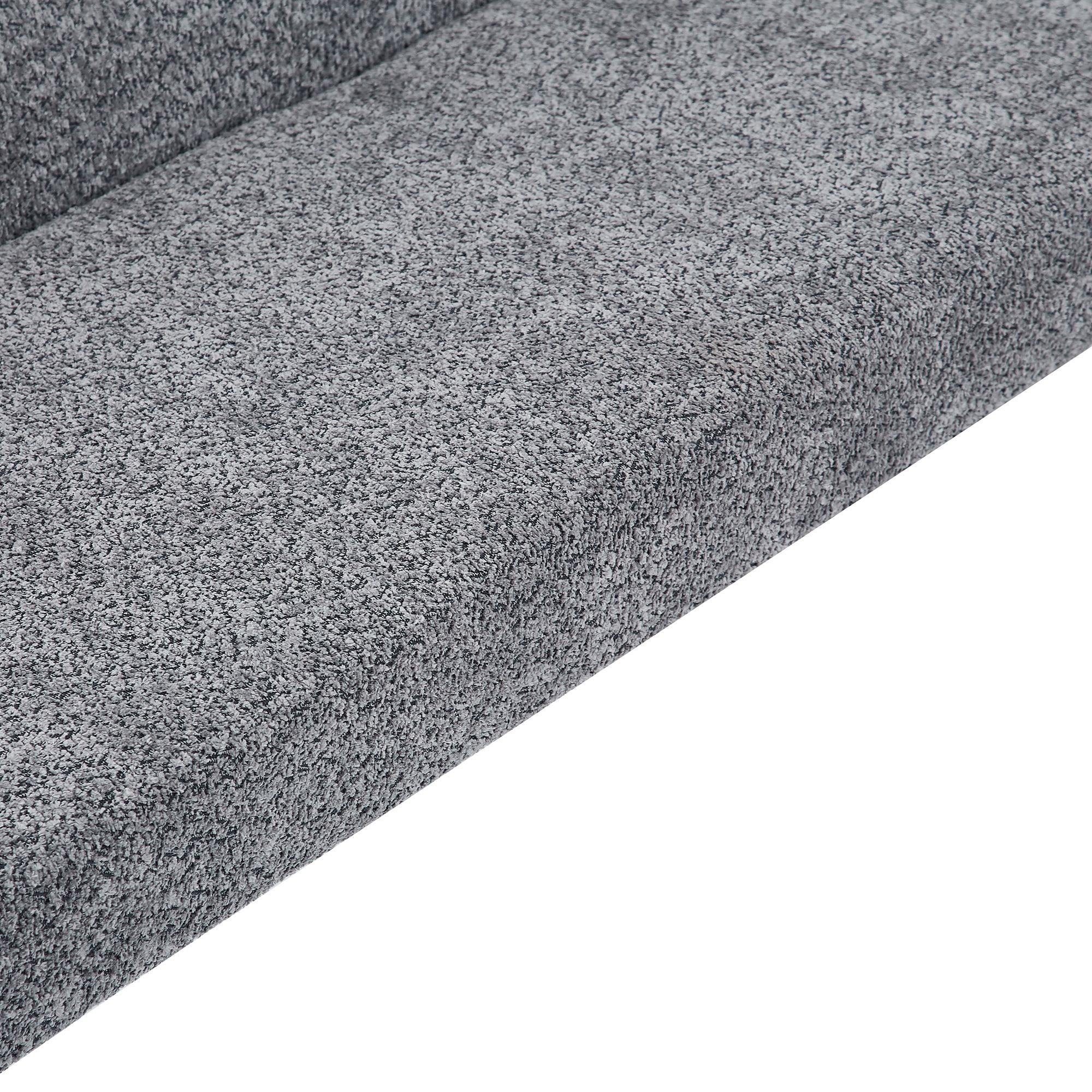 Monza Corner Dining Bench - Grey Fabric - RHF