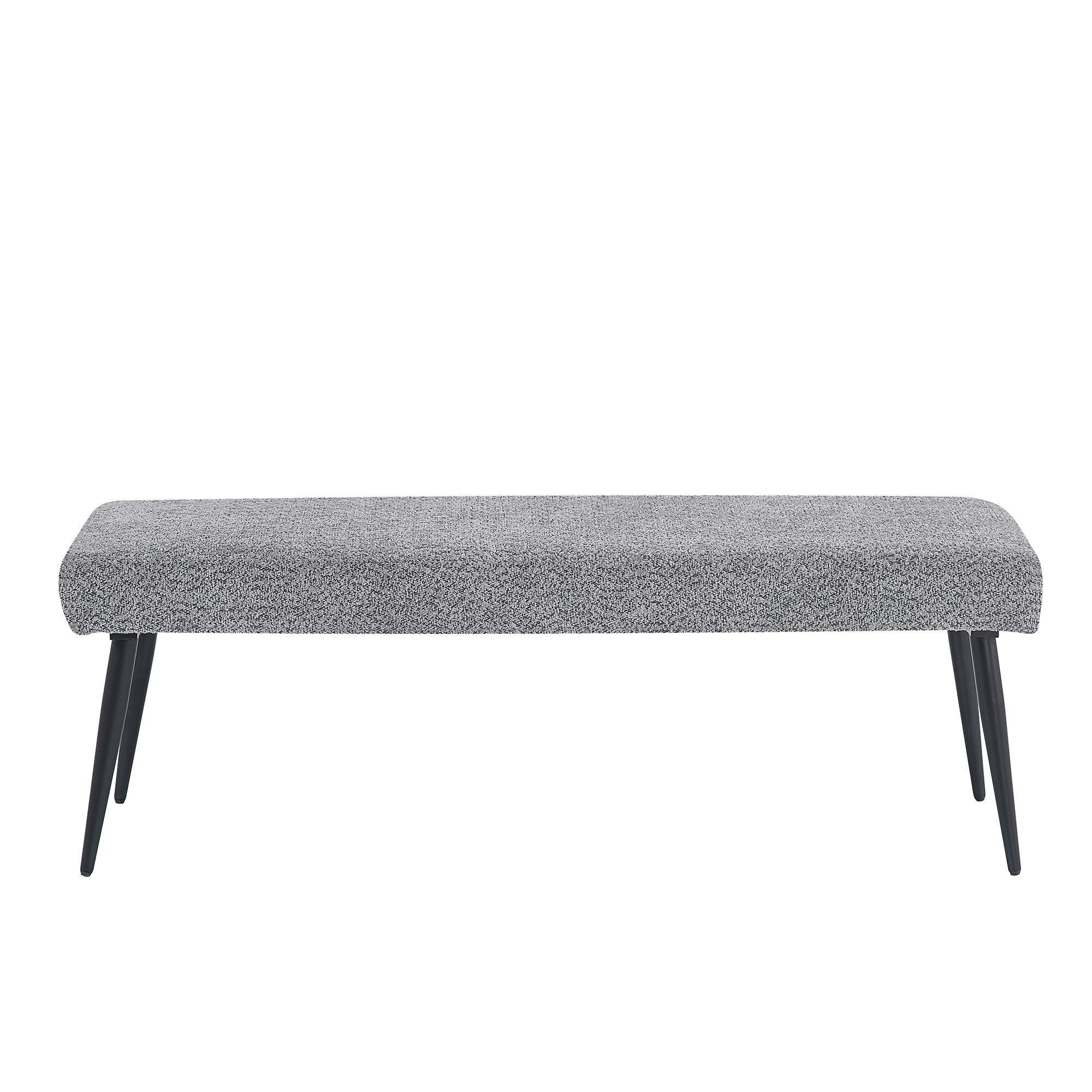 Monza Dining Bench - Grey Fabric