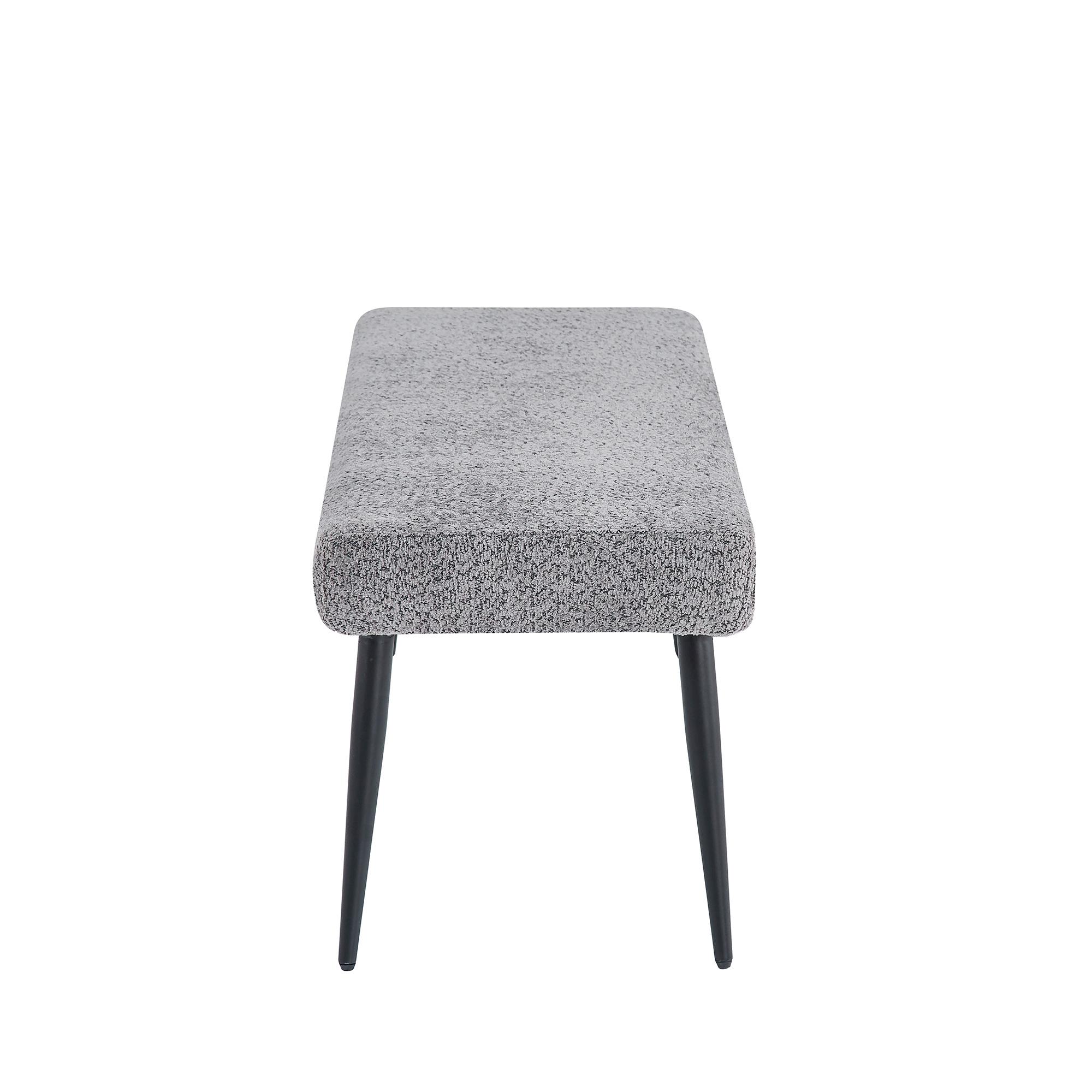 Monza Dining Bench - Grey Fabric