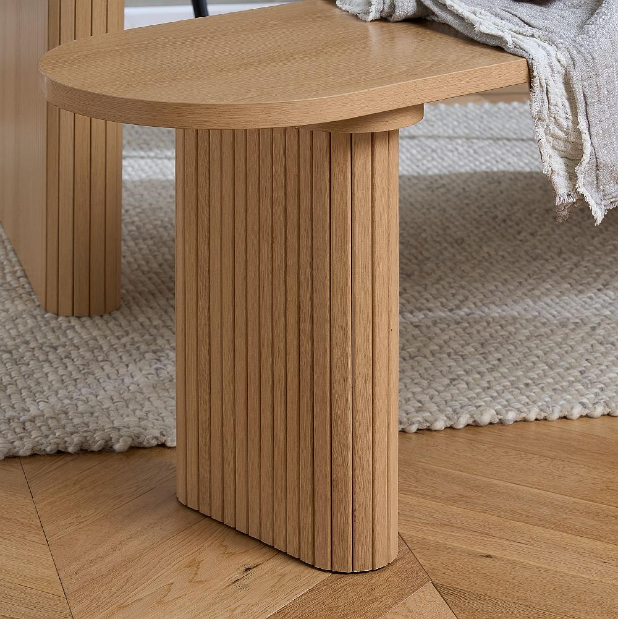 Axel Dining Bench - Oak Fluted