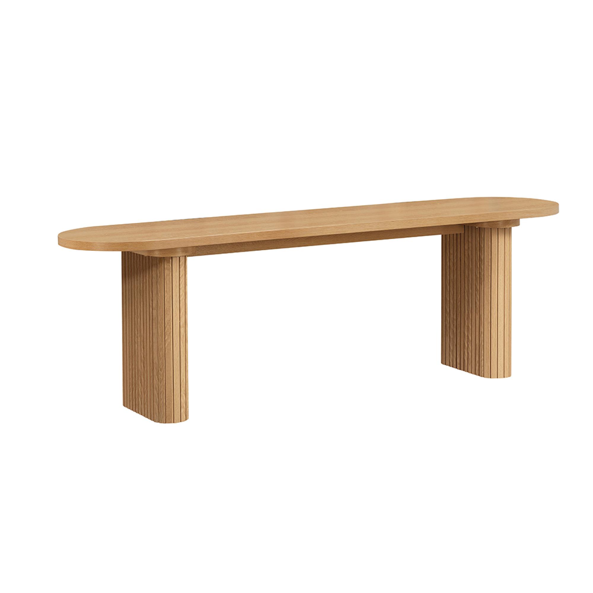 Axel Dining Bench - Oak Fluted