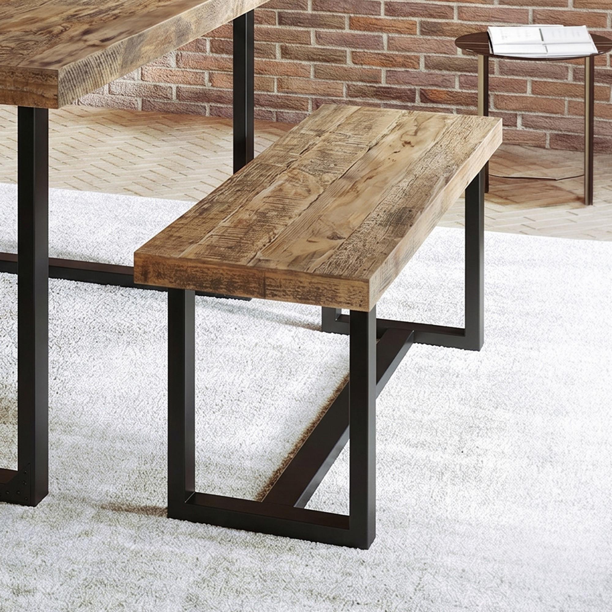 Preston Dining Bench - Industrial - Rustic