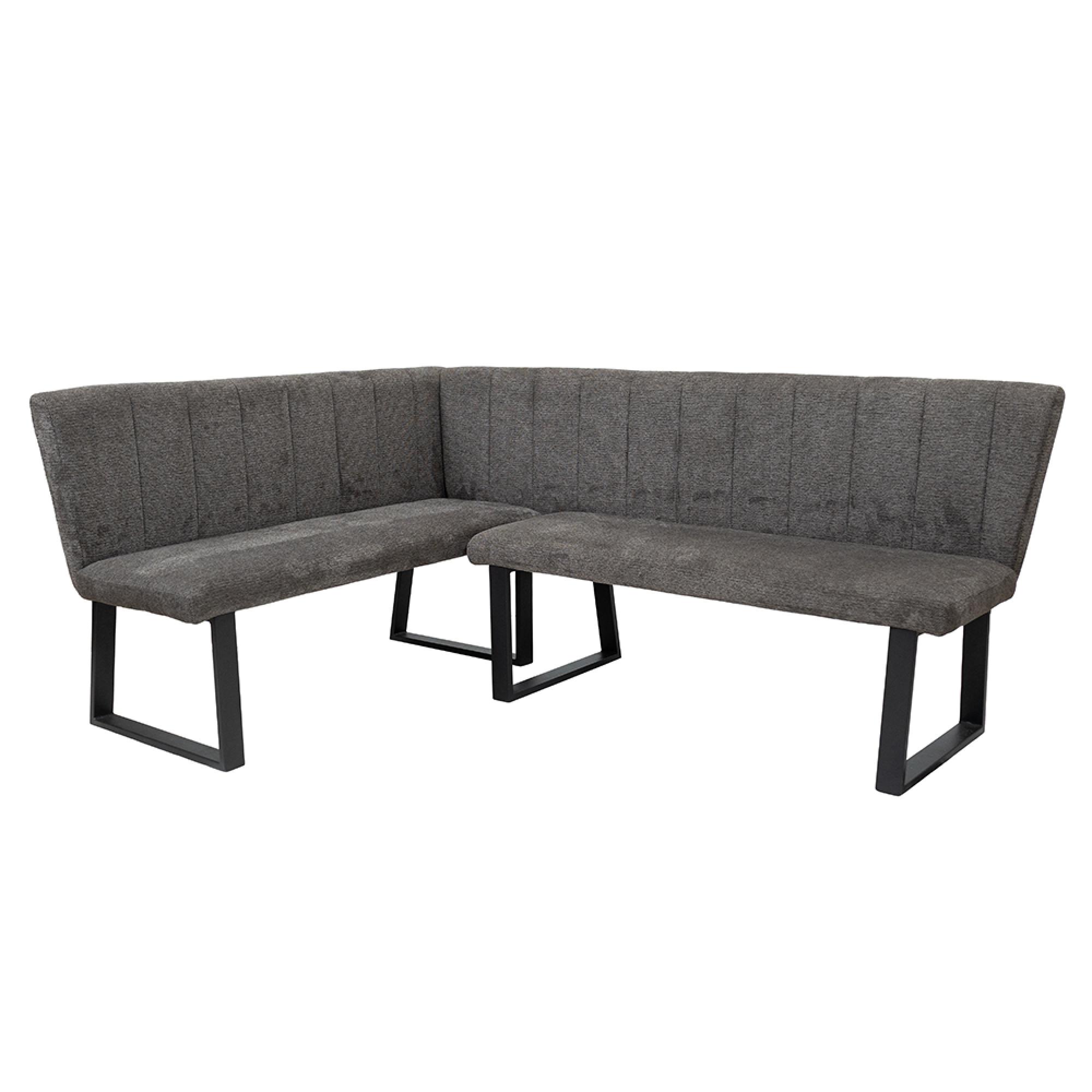 Bardo Corner Bench - Fabric - Charcoal