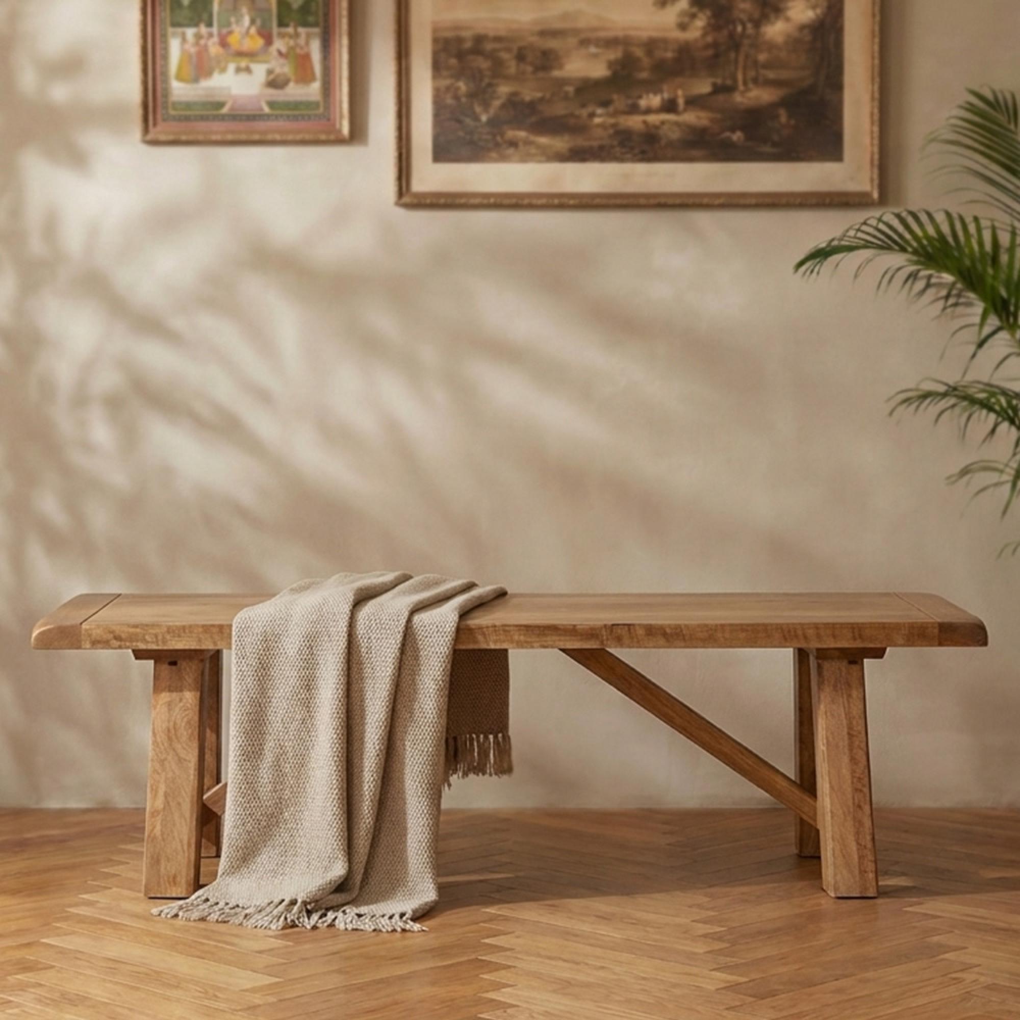 Odisha Bench - 135cm - Solid Mango Wood