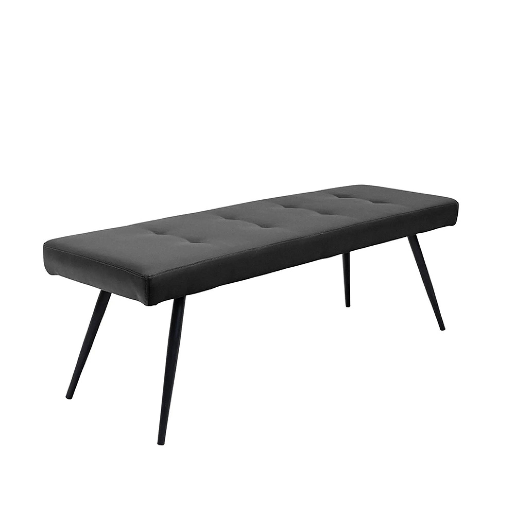 Sheldon Dining Bench - Charcoal Faux Leather