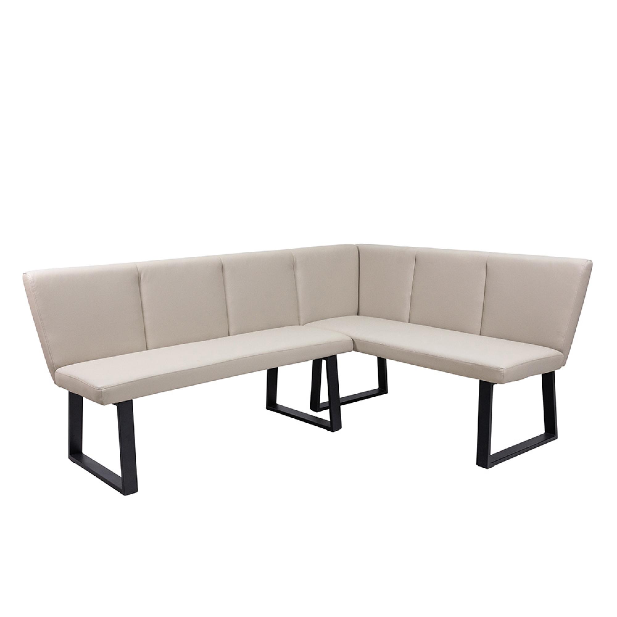 Westin Corner Dining Bench - Stone Faux Leather
