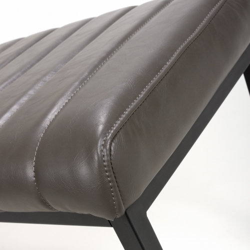 Archer Bench - Grey Leather