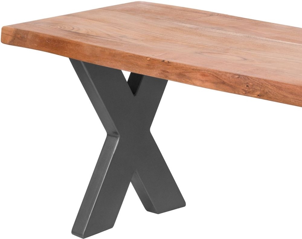 Live Edge Dining Bench - Industrial