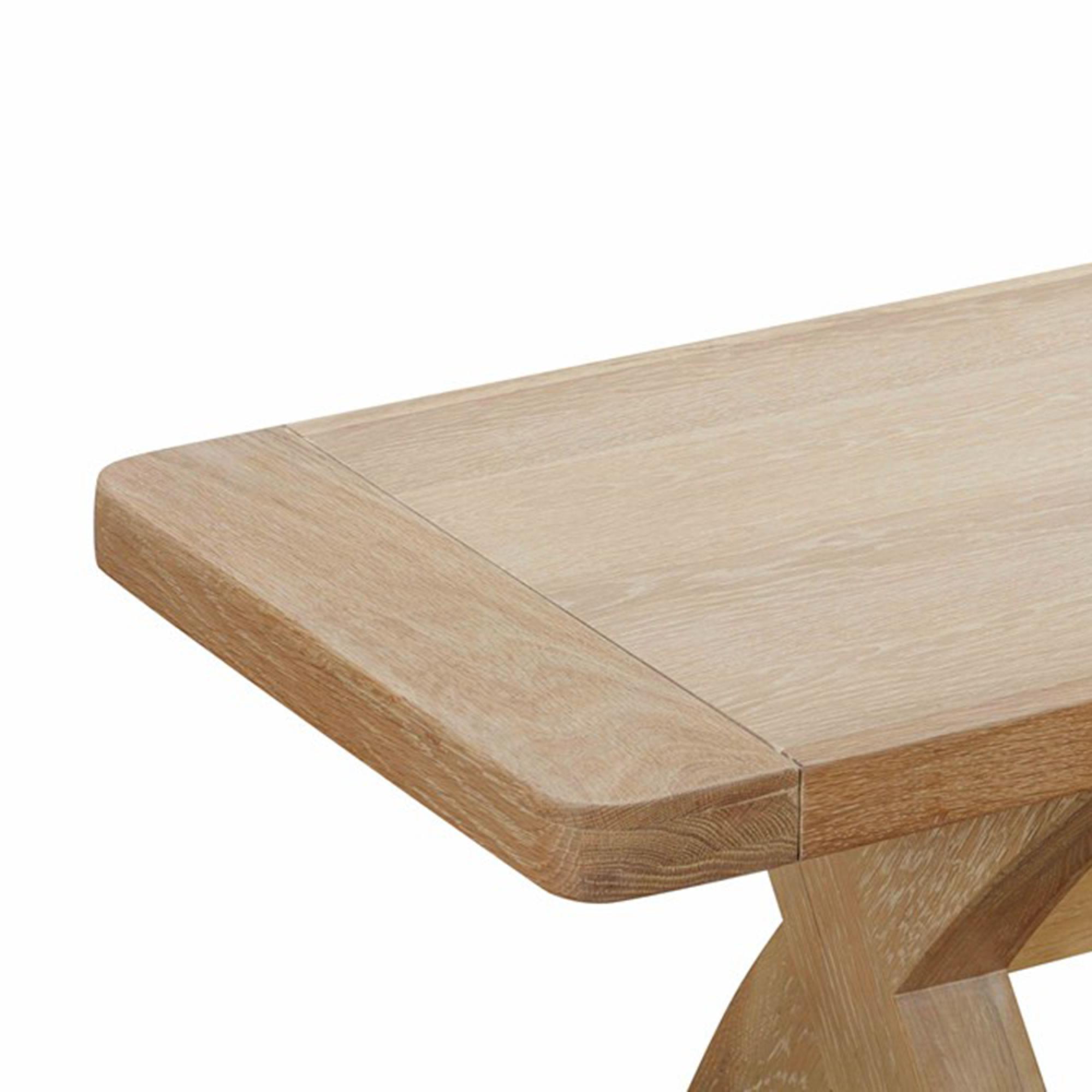 Hayley Dining Bench - with Cross Legs - Oak