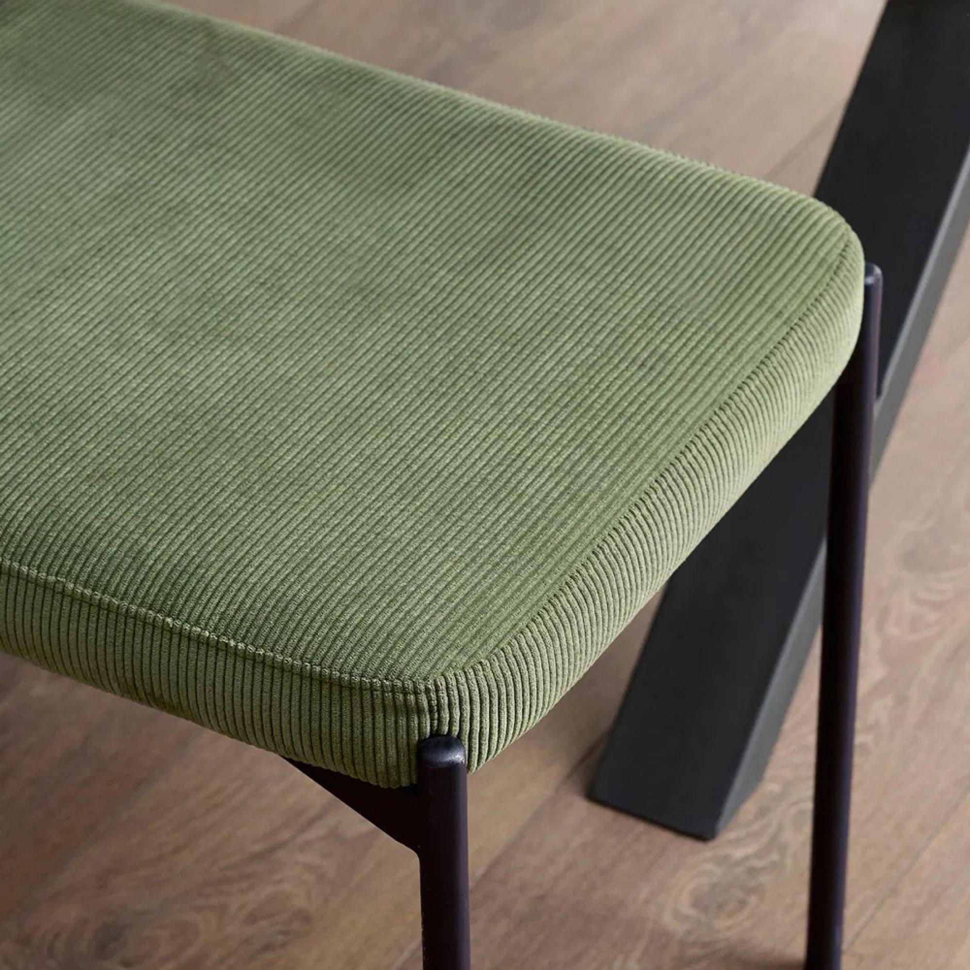 Leonie Green Fabric Dining Bench
