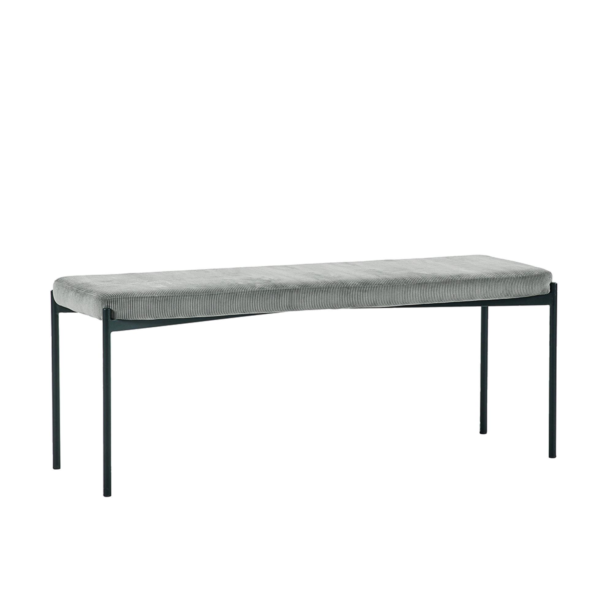 Leonie Grey Fabric Dining Bench