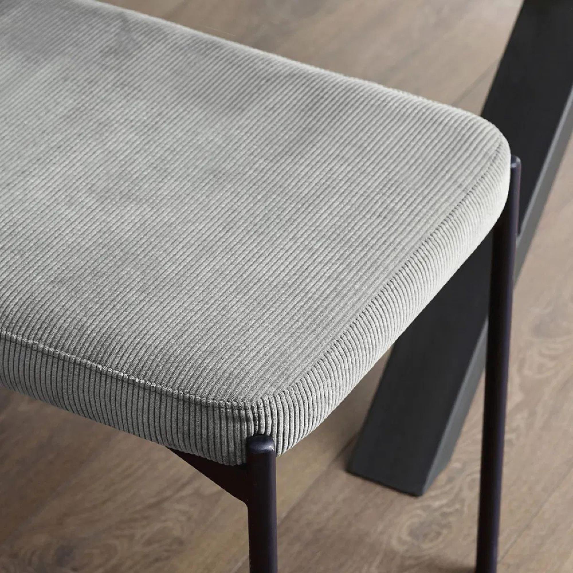 Leonie Grey Fabric Dining Bench