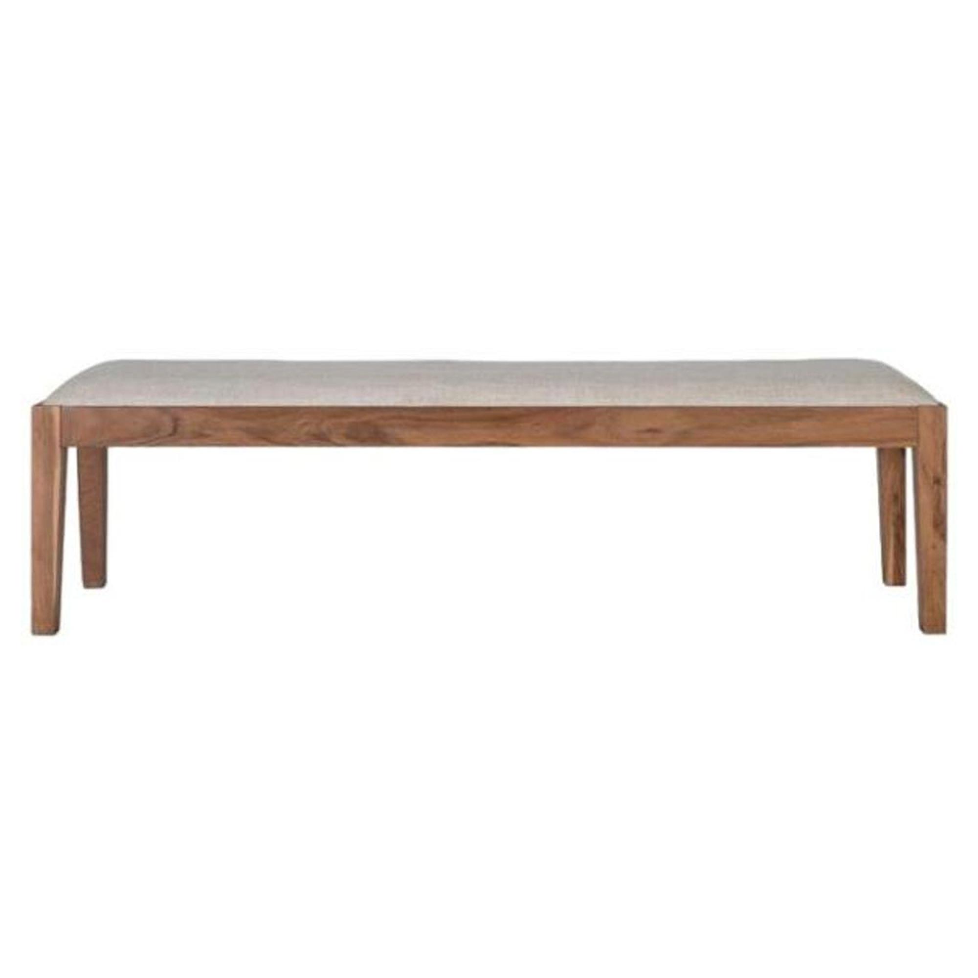 Randolph Bench - Solid Acacia Wood - Padded