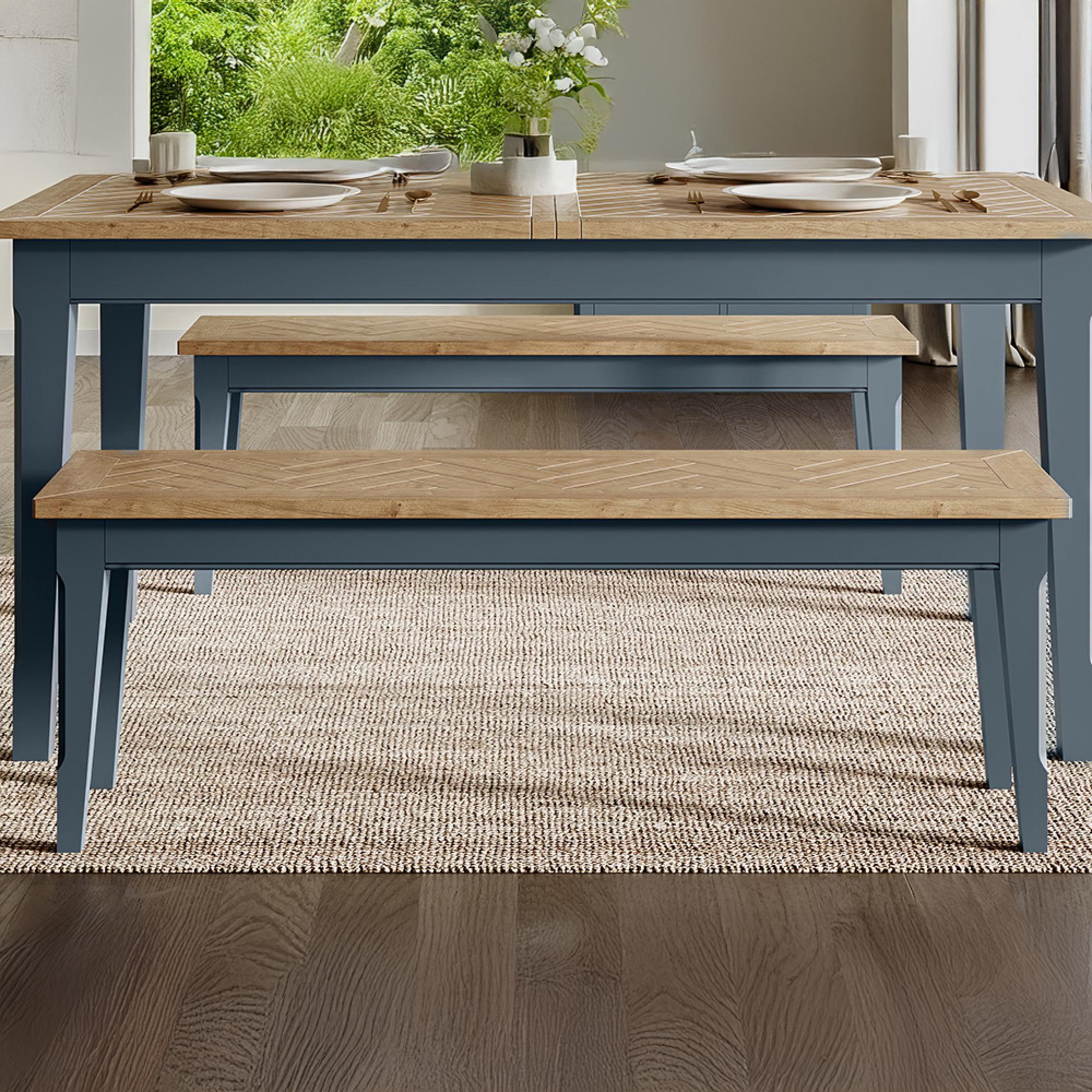 Signature Blue Dining Bench - 150cm