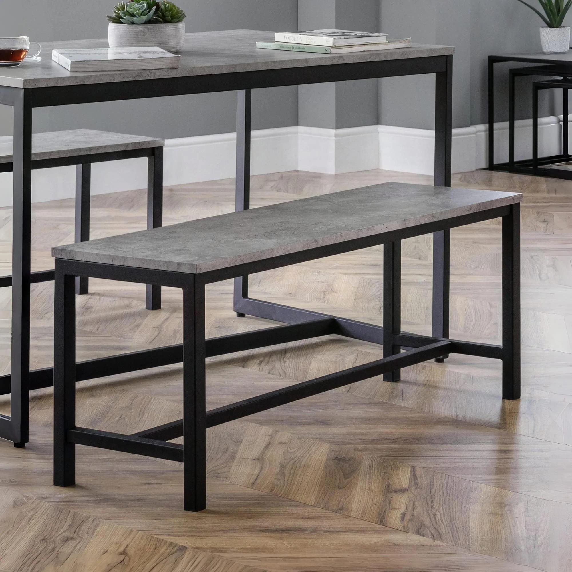 Staten Dining Bench - Concrete