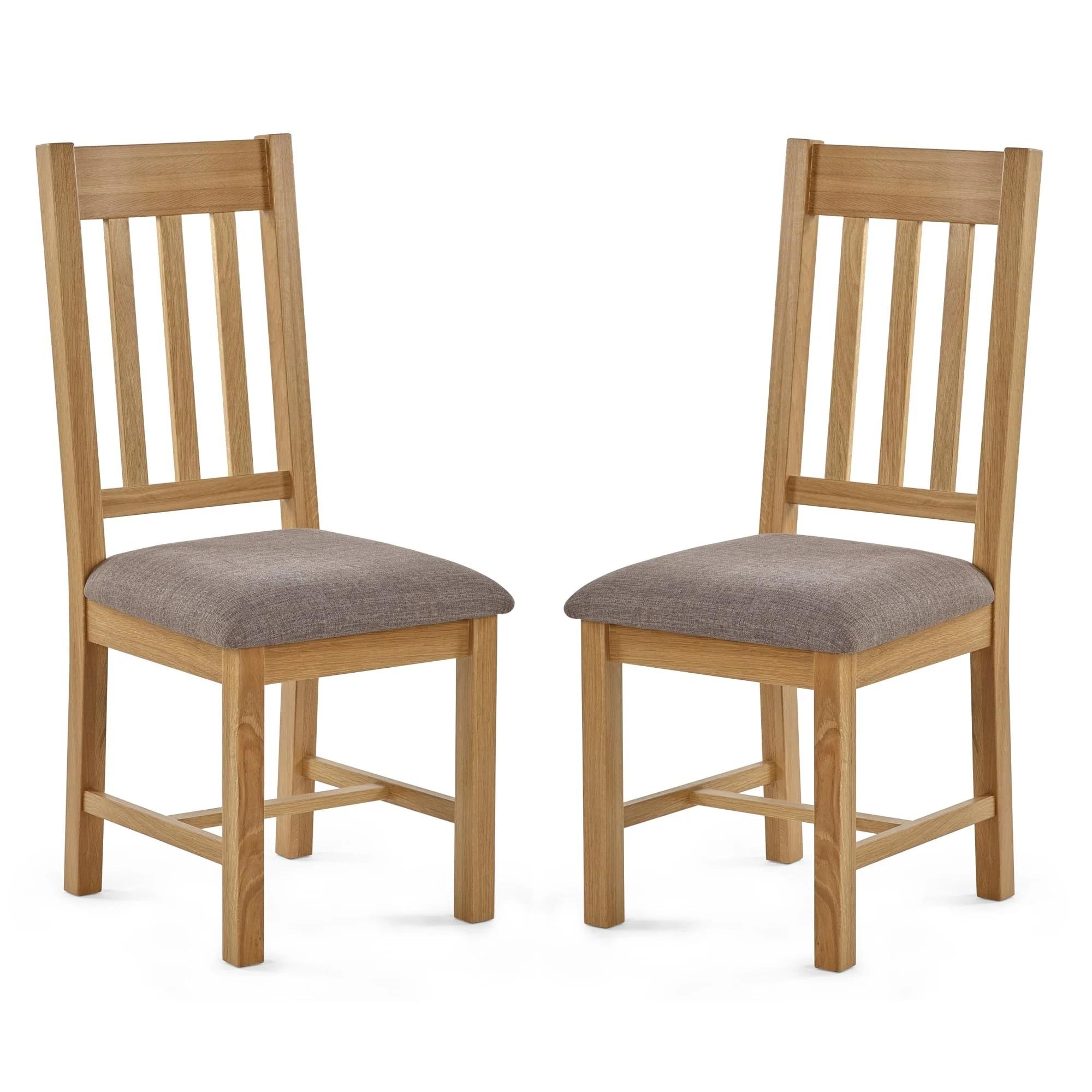 Mallory Slatted Back Dining Chair - Set of 2 - Oak