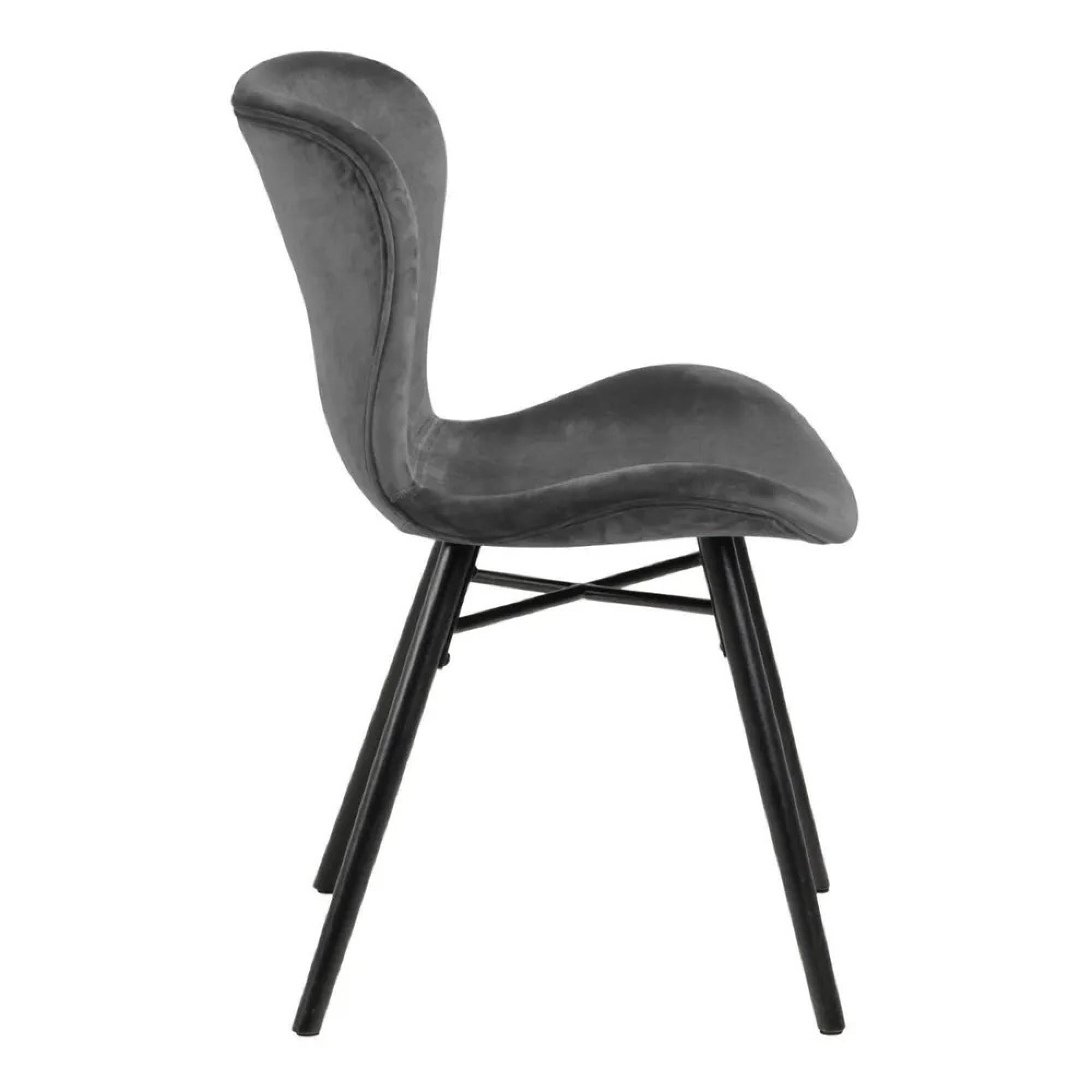 Batilda Dining Chair - Set of 2 - Dark Grey Fabric