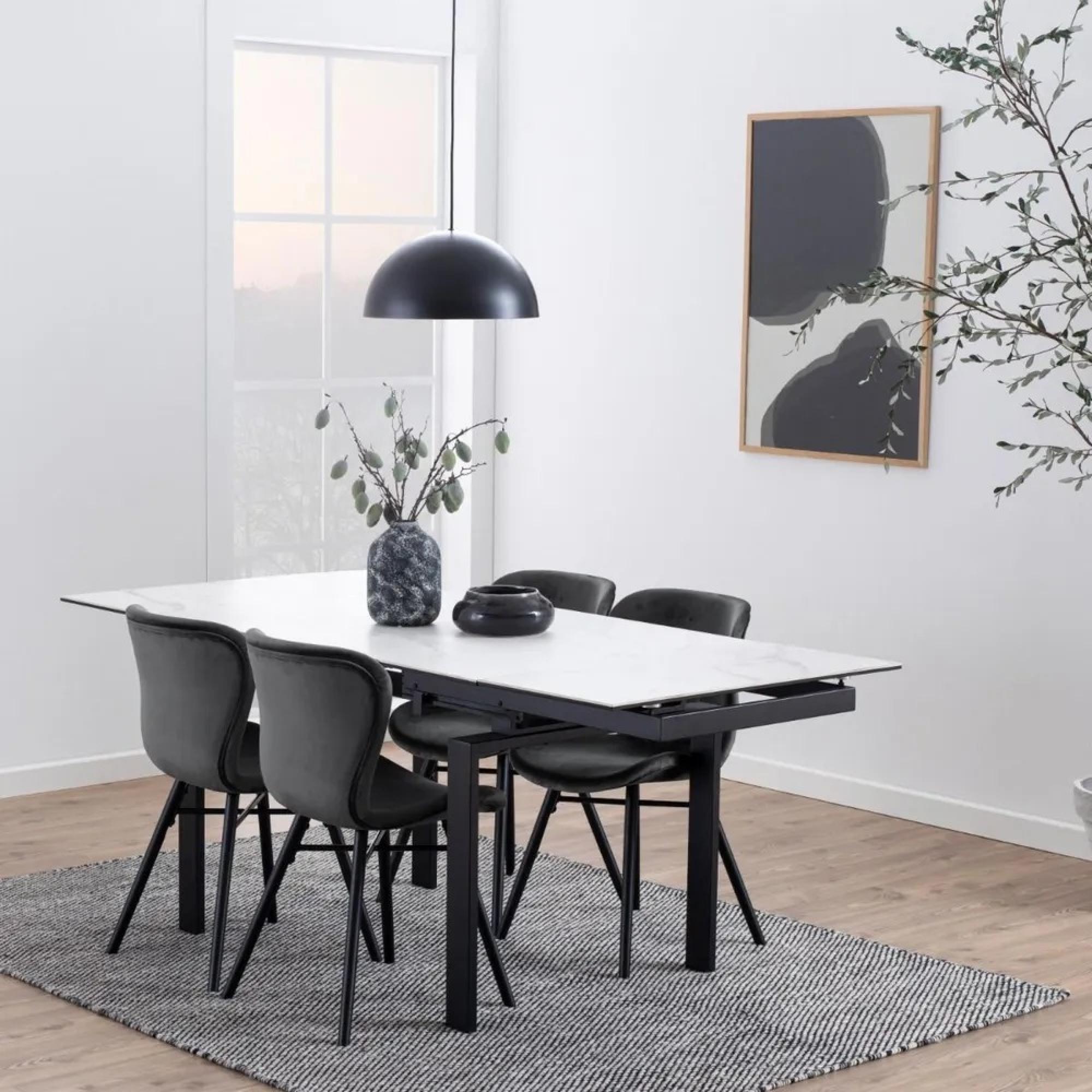 Batilda Dining Chair - Set of 2 - Dark Grey Fabric