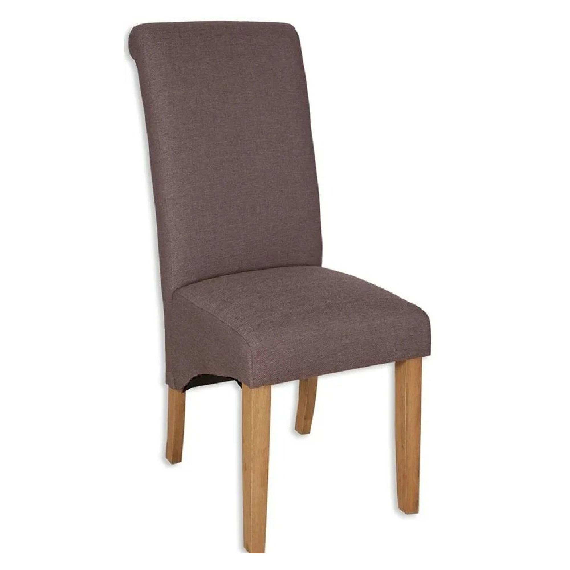 Melbourne Dining Chairs - Set of 2 - Roll Back - Fabric - Beige