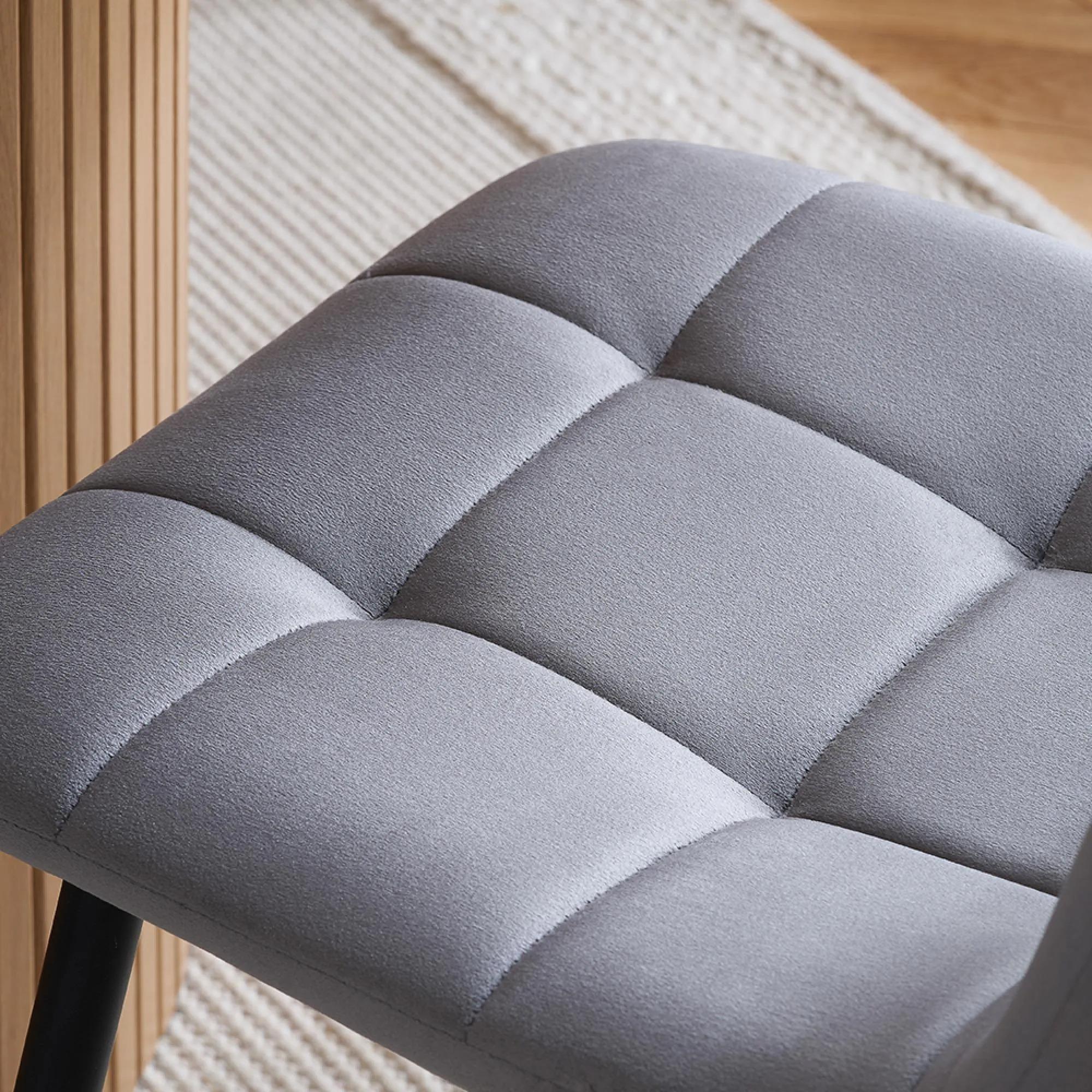 Axel Dining Chair - Set of 2 - Grey Fabric