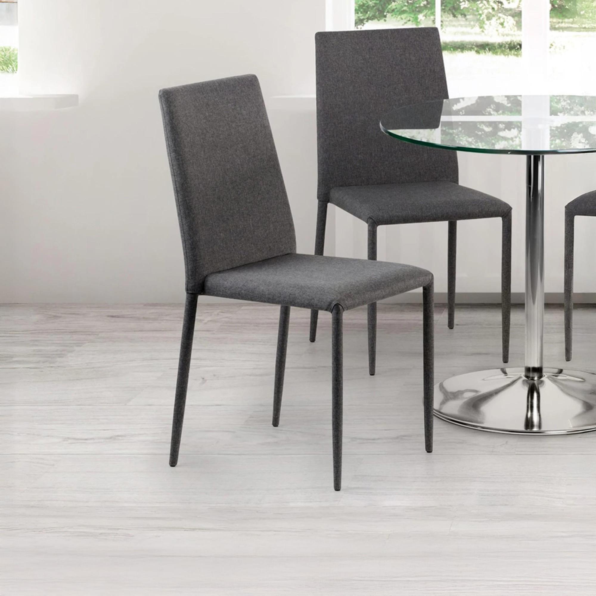 Jazz Dining Chair - Set of 4 - Grey Fabric