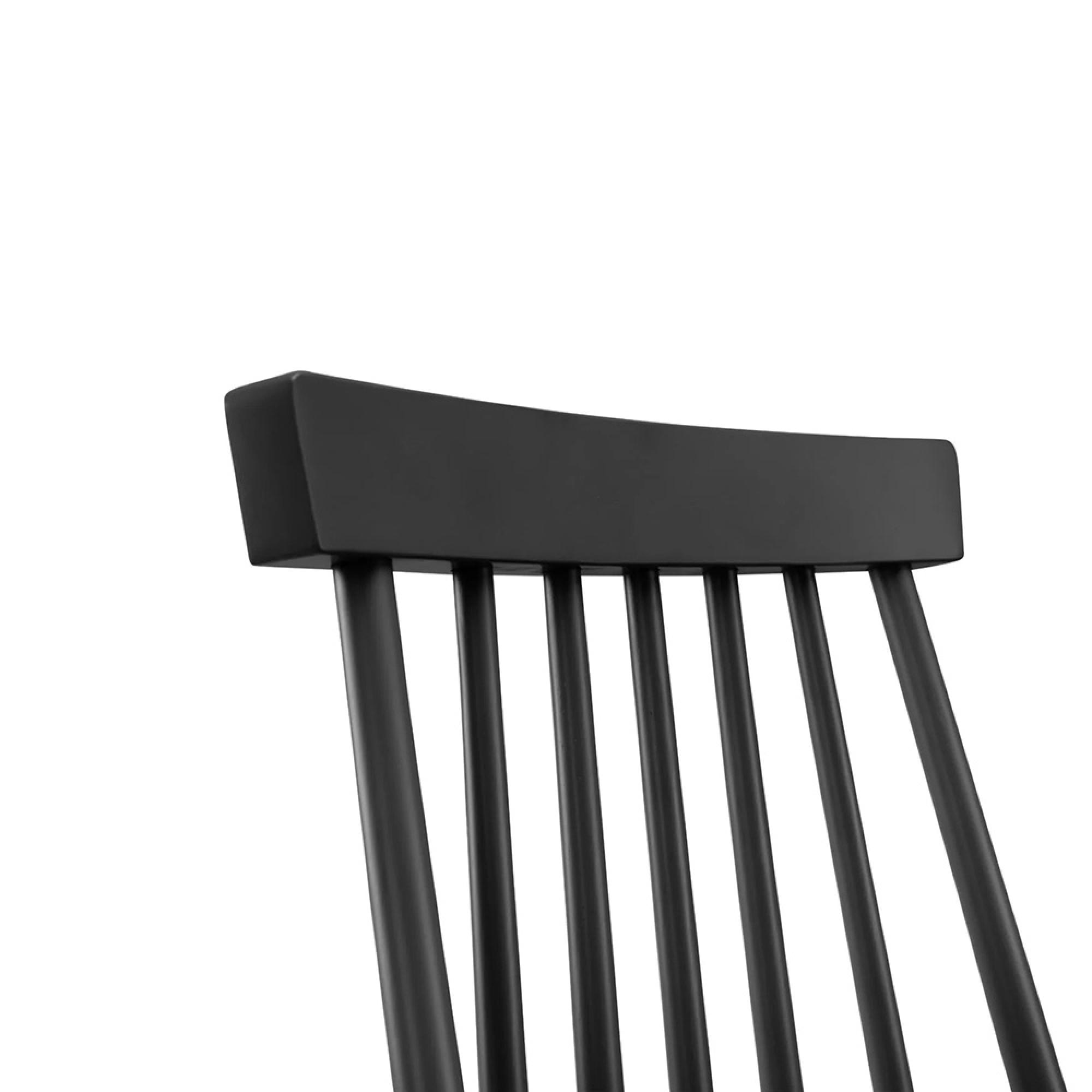 Alassio Dining Chair - Set of 2 - Spindle Back - Black