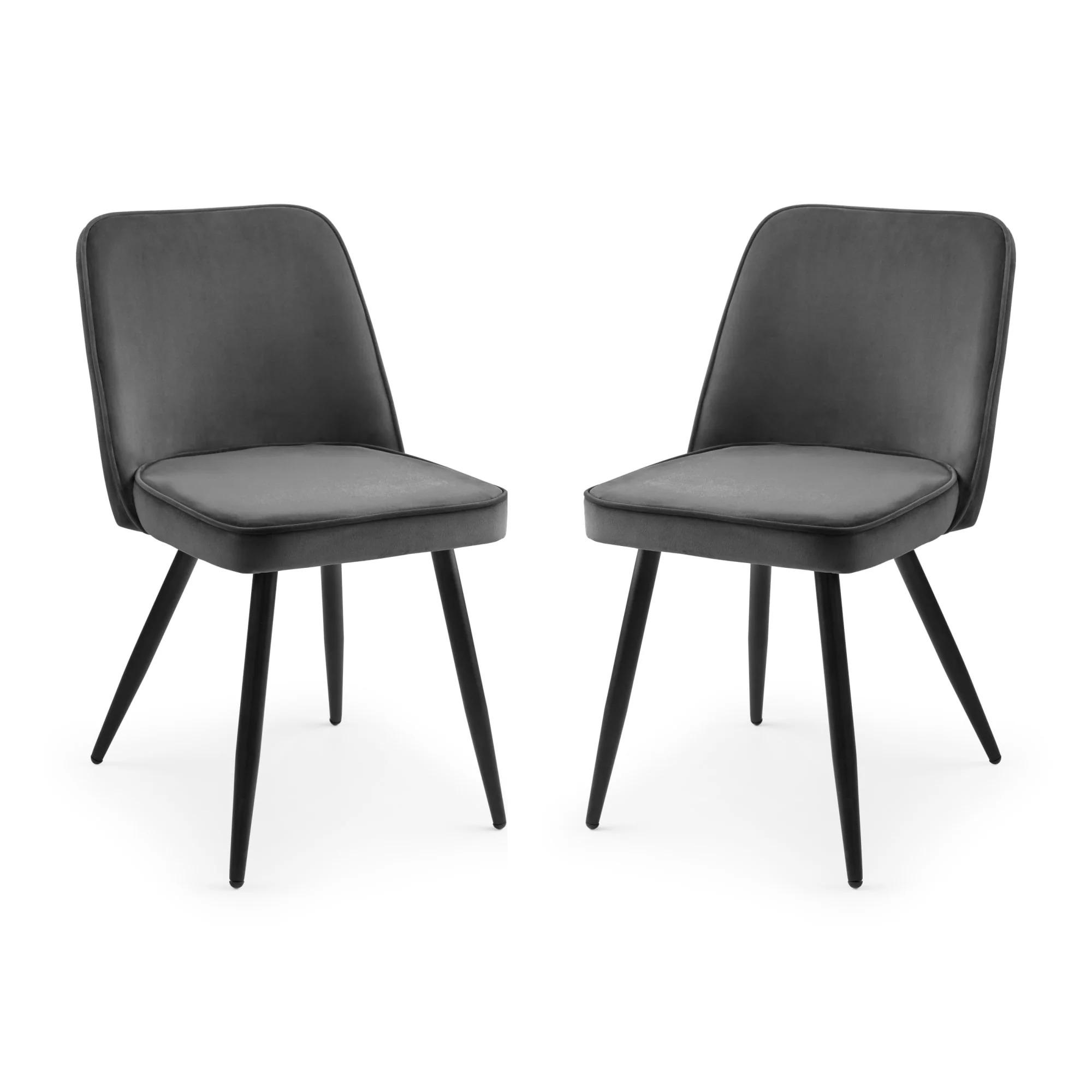 Burgess Dining Chair - Set of 2 - Grey Fabric