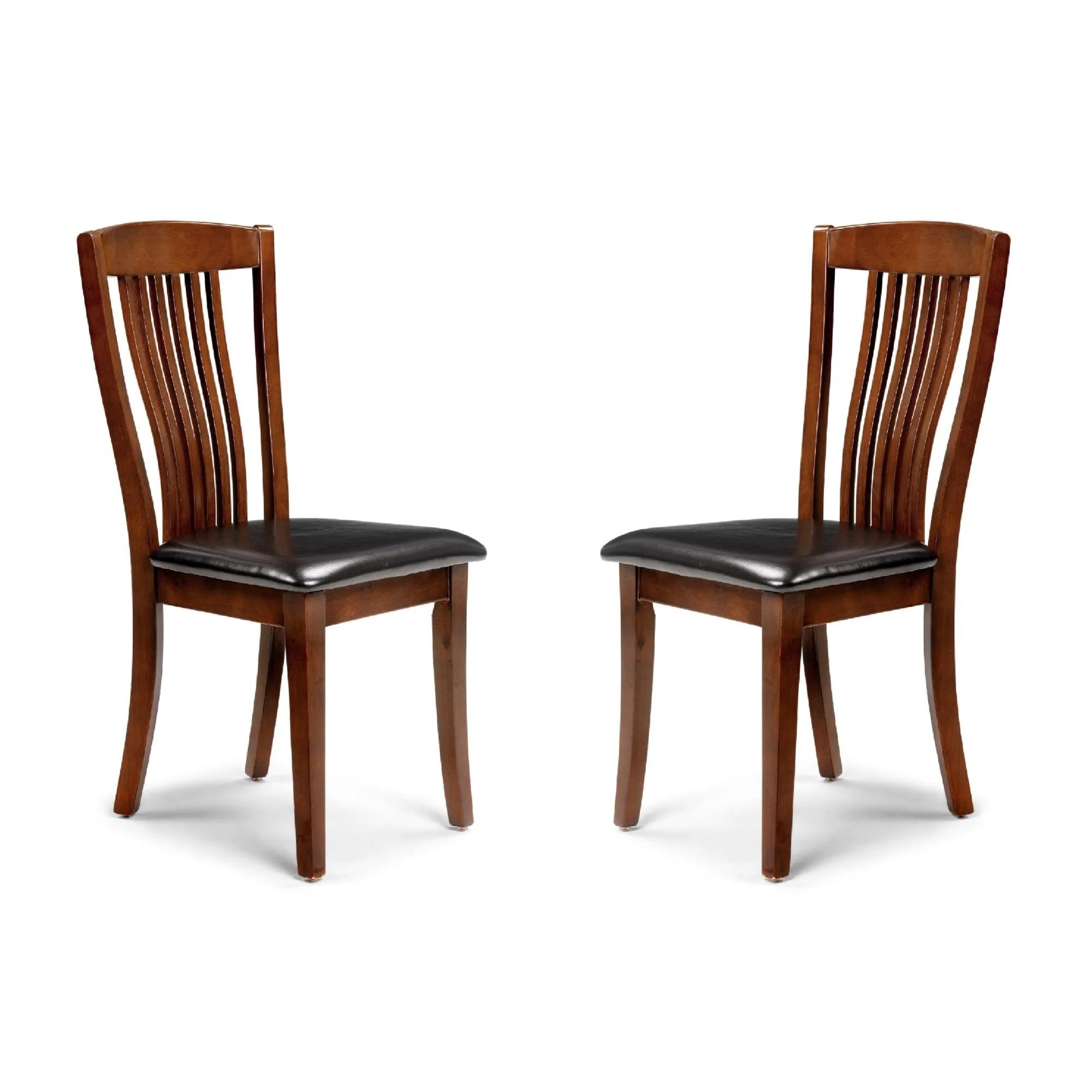 Canterbury Dining Chair - Set of 2 - Brown Wood