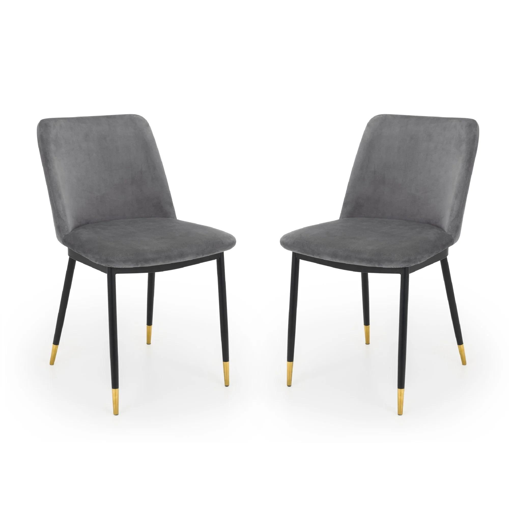 Delaunay Dining Chair - Set of 2 - Grey Fabric