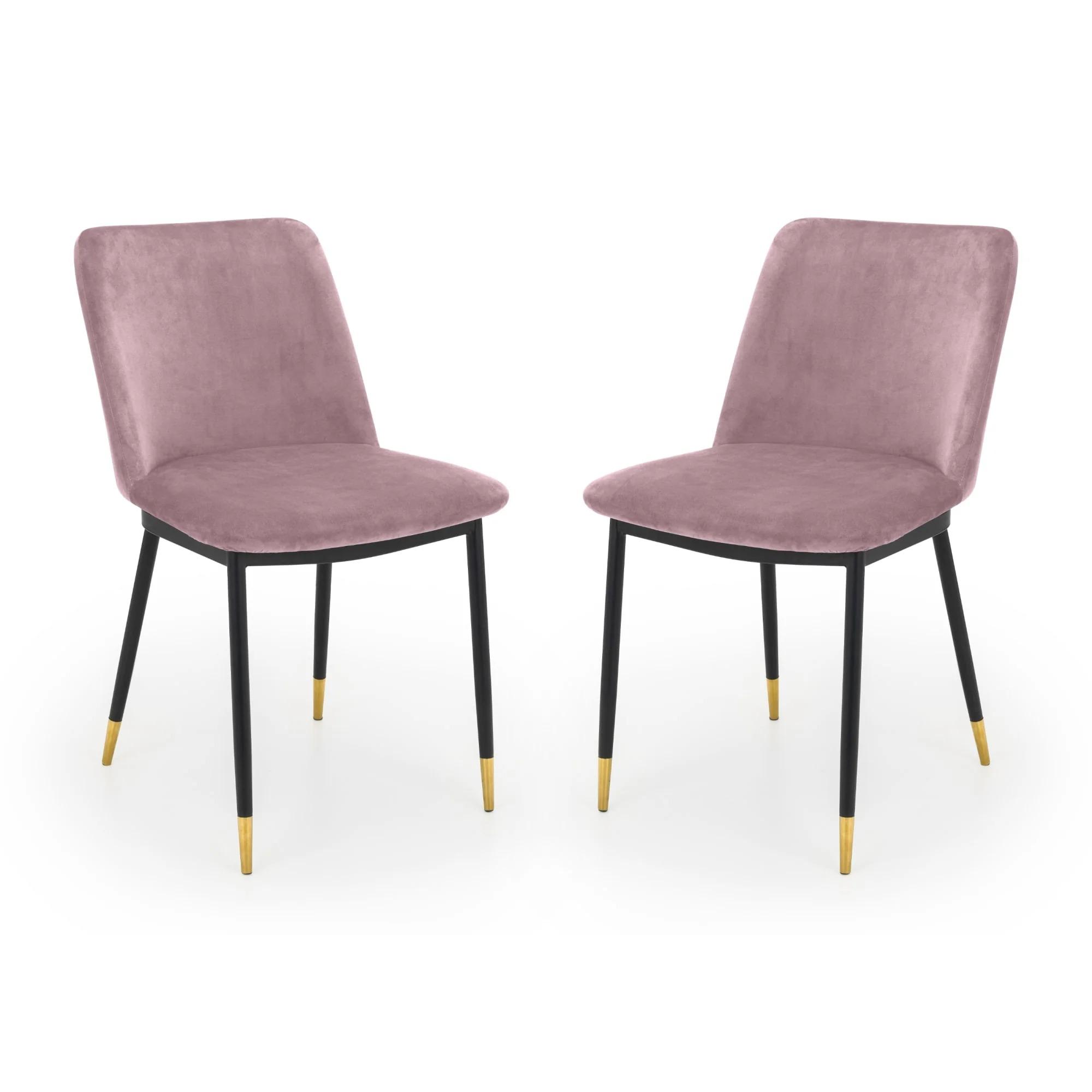 Delaunay Dining Chair - Set of 2 - Pink Fabric