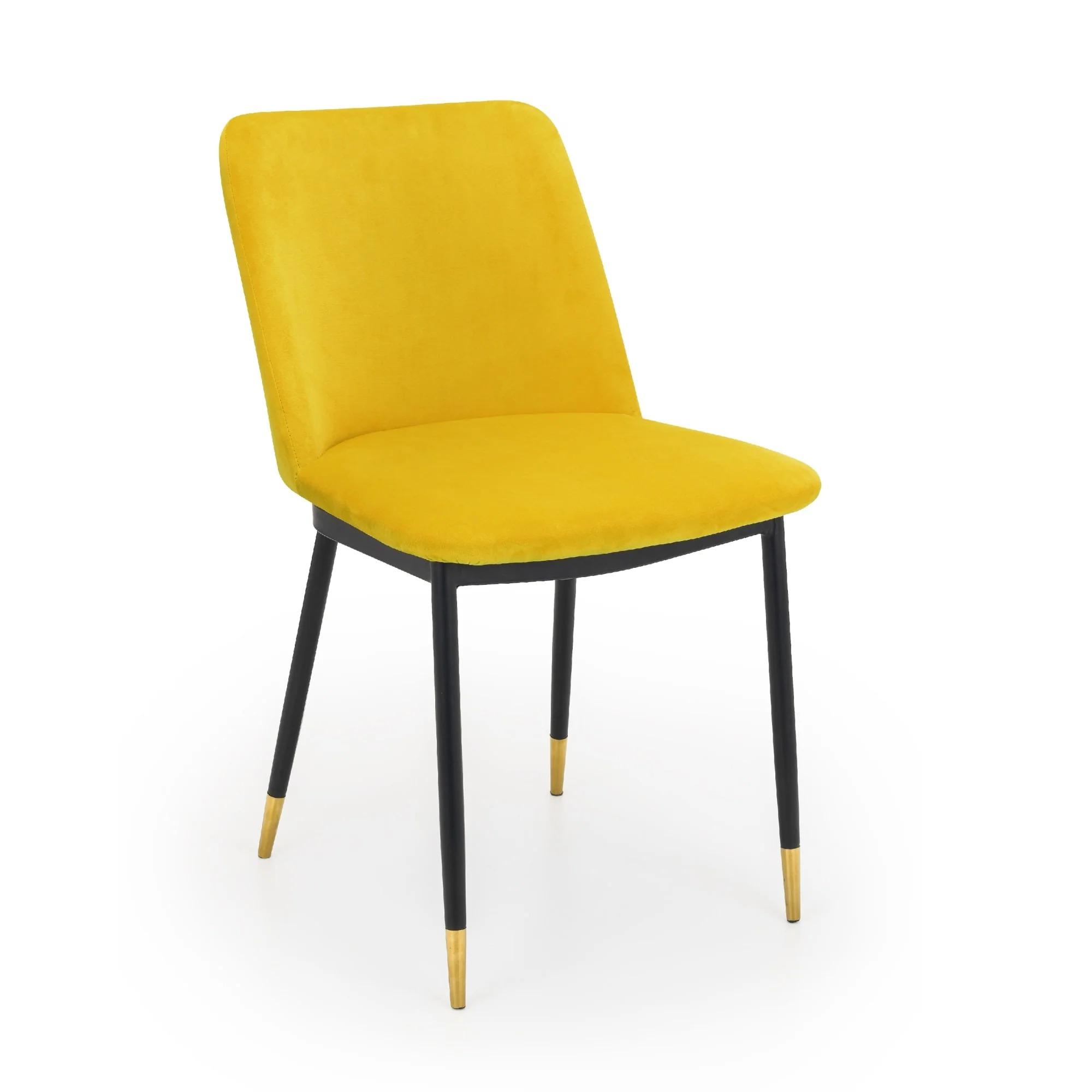 Delaunay Dining Chair - Set of 2 - Yellow Fabric