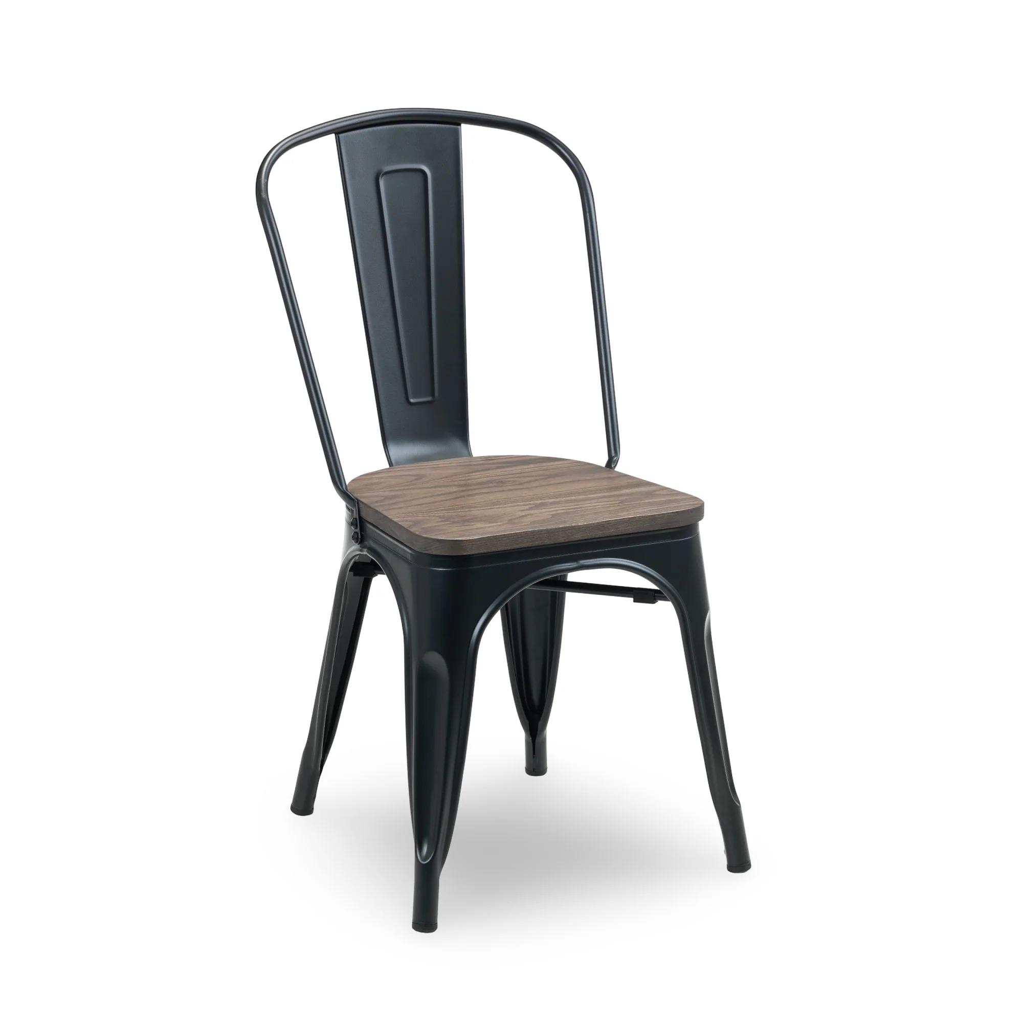 Grafton Dining Chair - Set of 4 - Elm Wood - Industrial