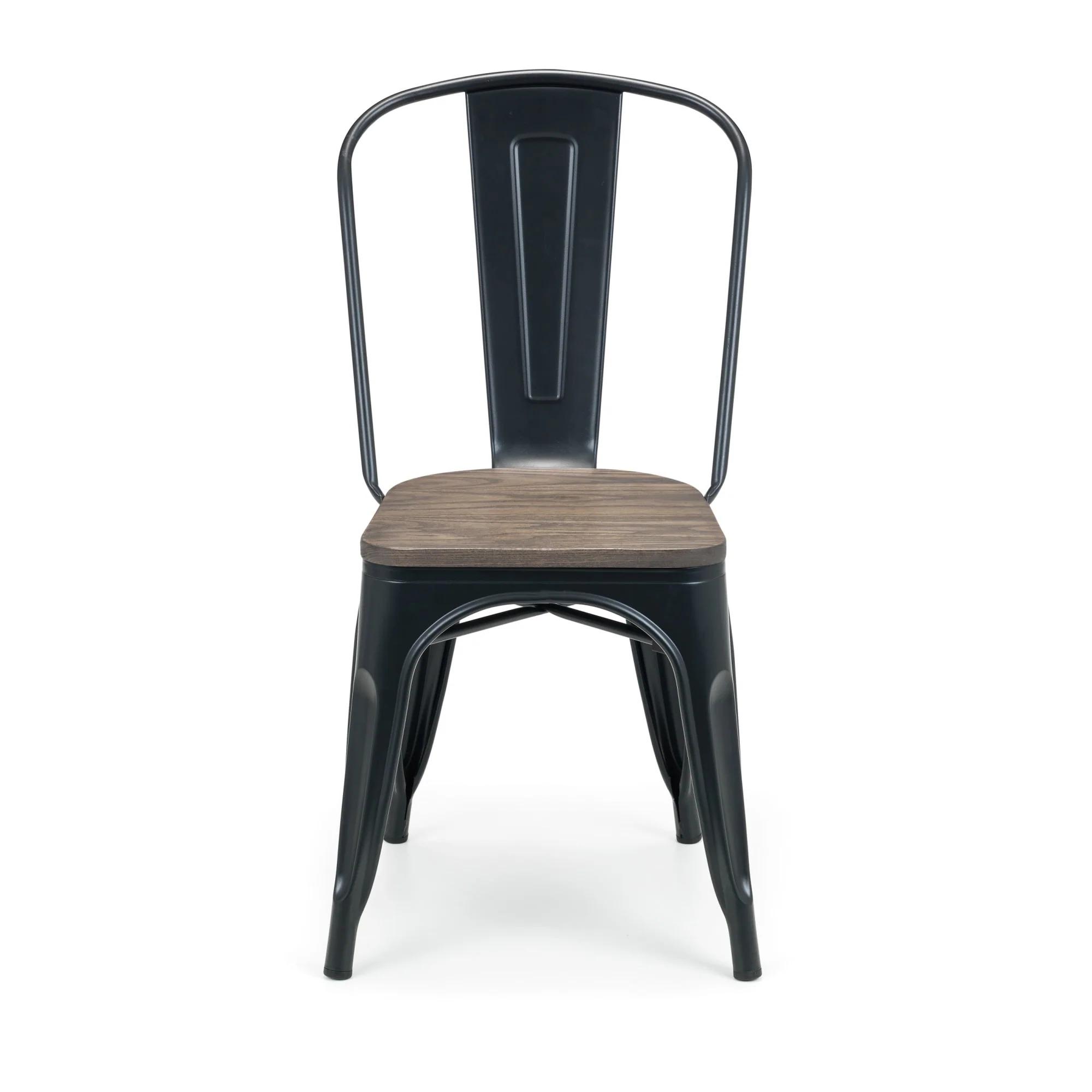 Grafton Dining Chair - Set of 4 - Elm Wood - Industrial