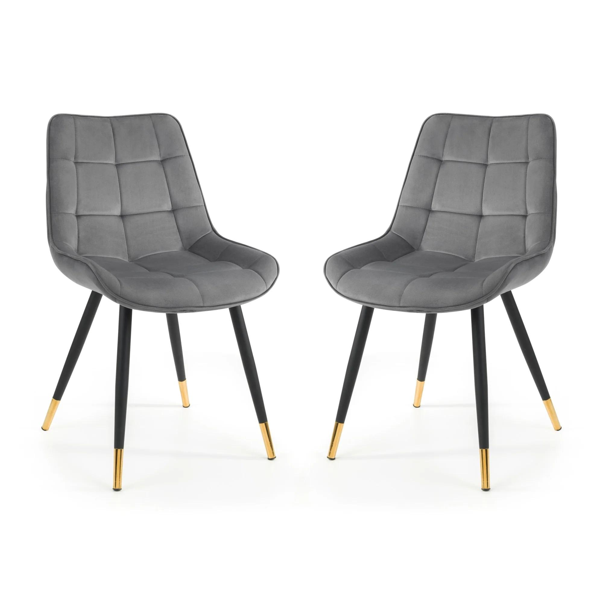 Hadid Dining Chair - Set of 2 - Grey Fabric