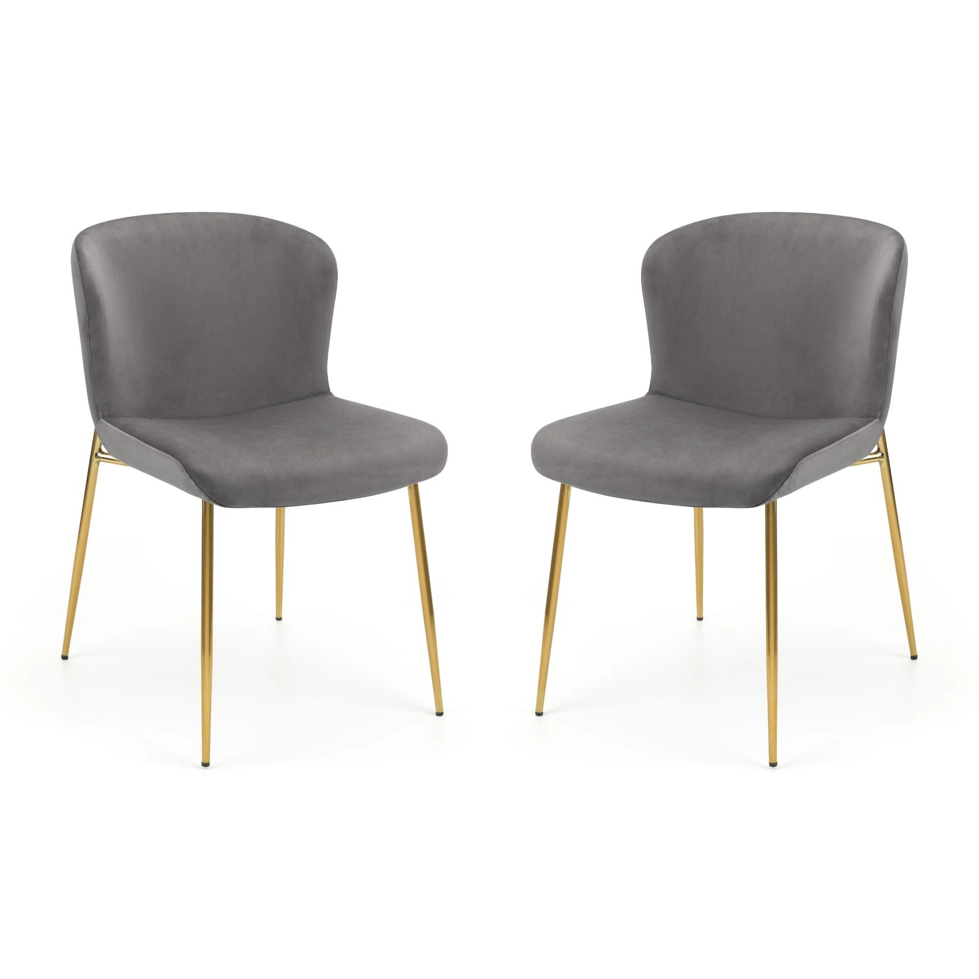Harper Dining Chair - Set of 2 - Grey Fabric