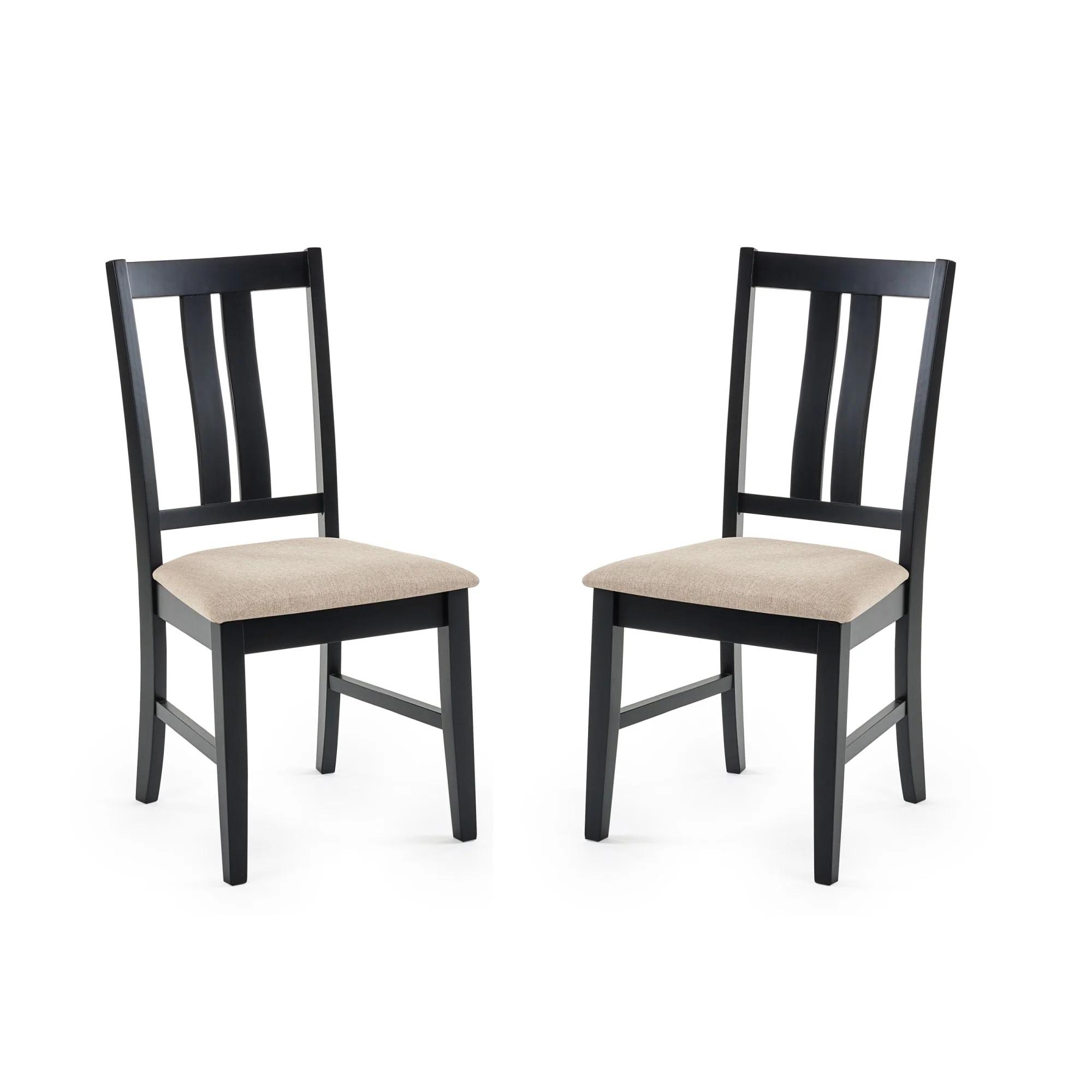 Hilton Dining Chair - Set of 2 - Black Wood